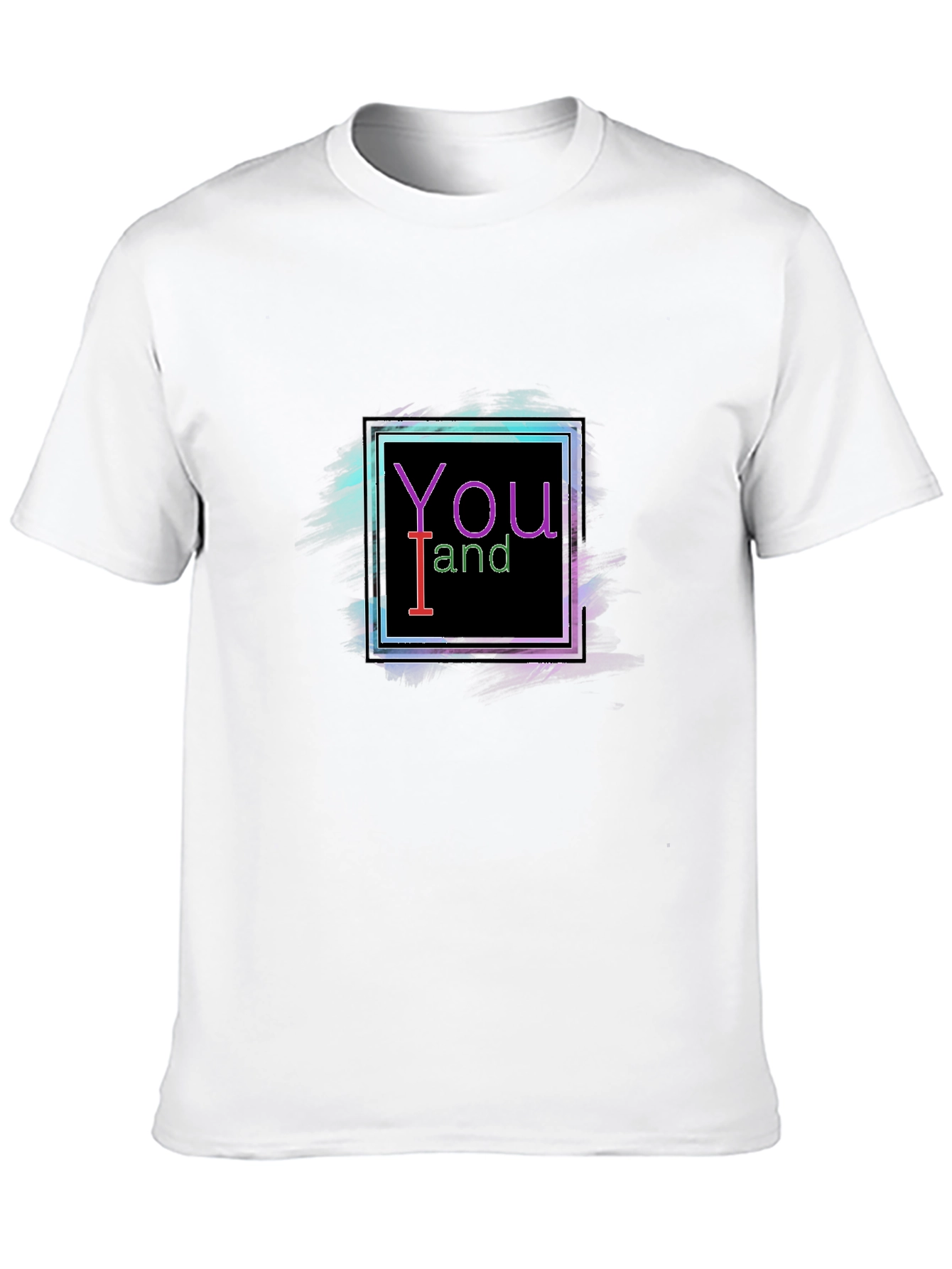 You and I Neon Graphic Black T-Shirt