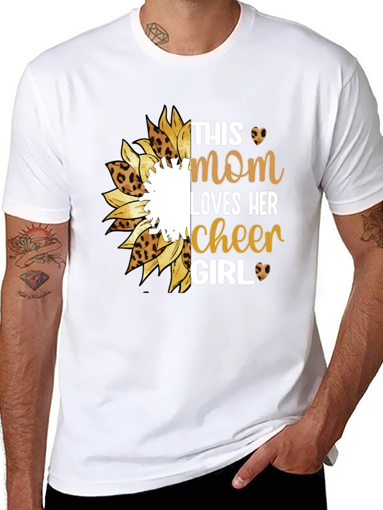 Mom Cheer Girl Graphic T-Shirt
