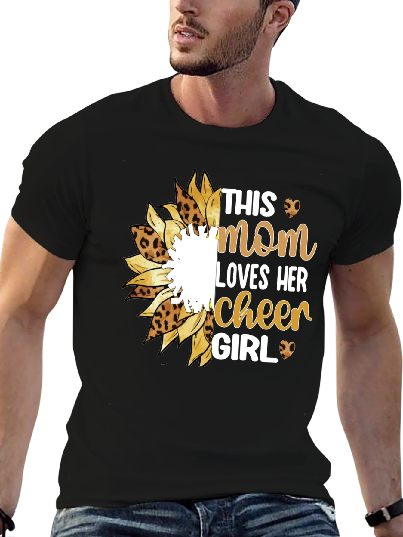 Mom Cheer Girl Graphic T-Shirt