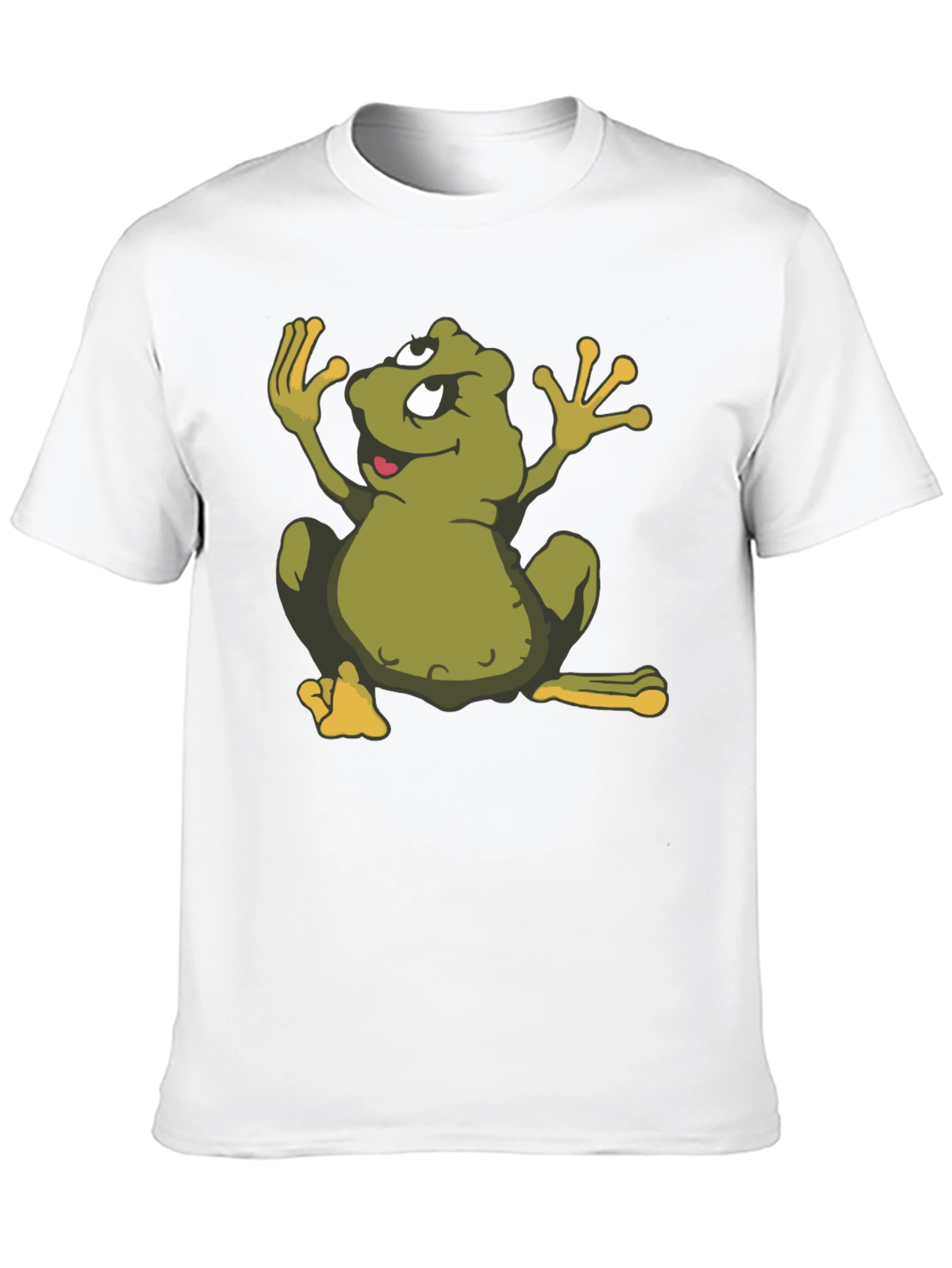 Cartoon Frog Black T-Shirt - Funky Graphic Tee