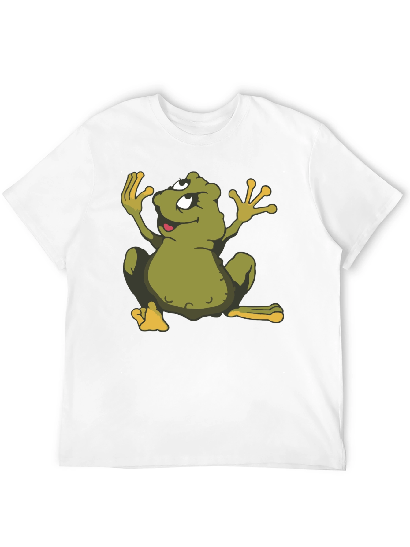 Cartoon Frog Black T-Shirt - Funky Graphic Tee