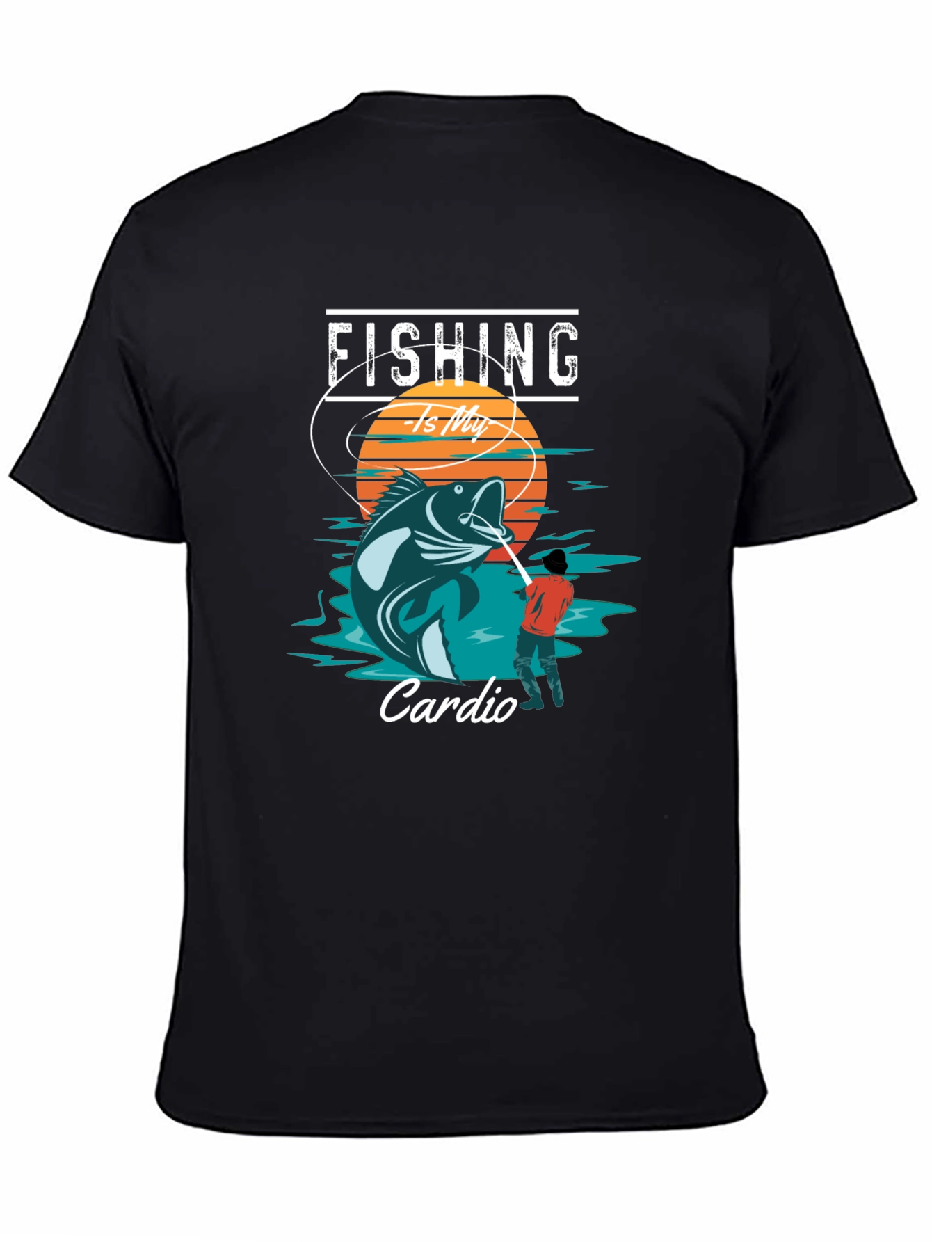 Fishing Is My Cardio Graphic T-Shirt