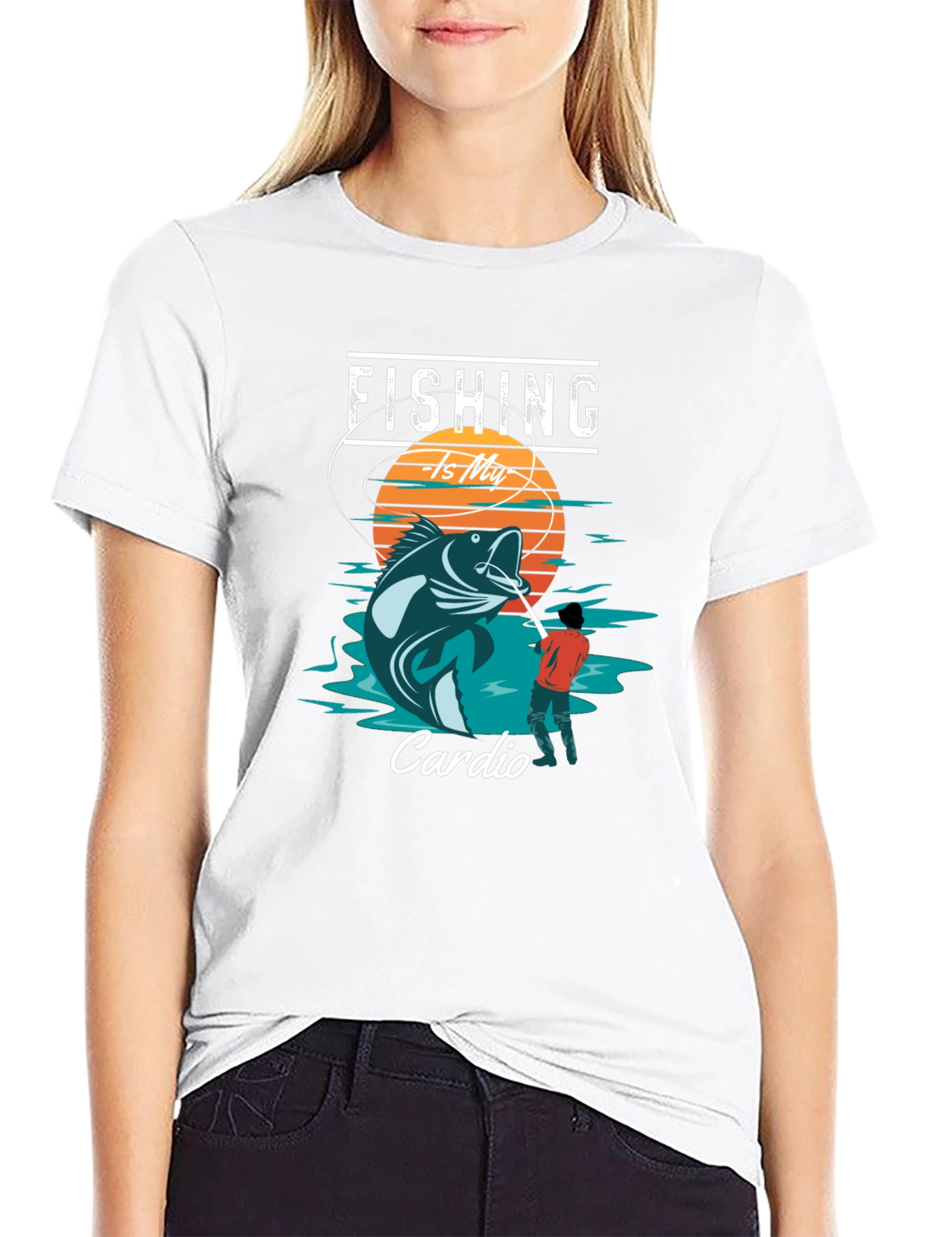 Fishing Is My Cardio Graphic T-Shirt