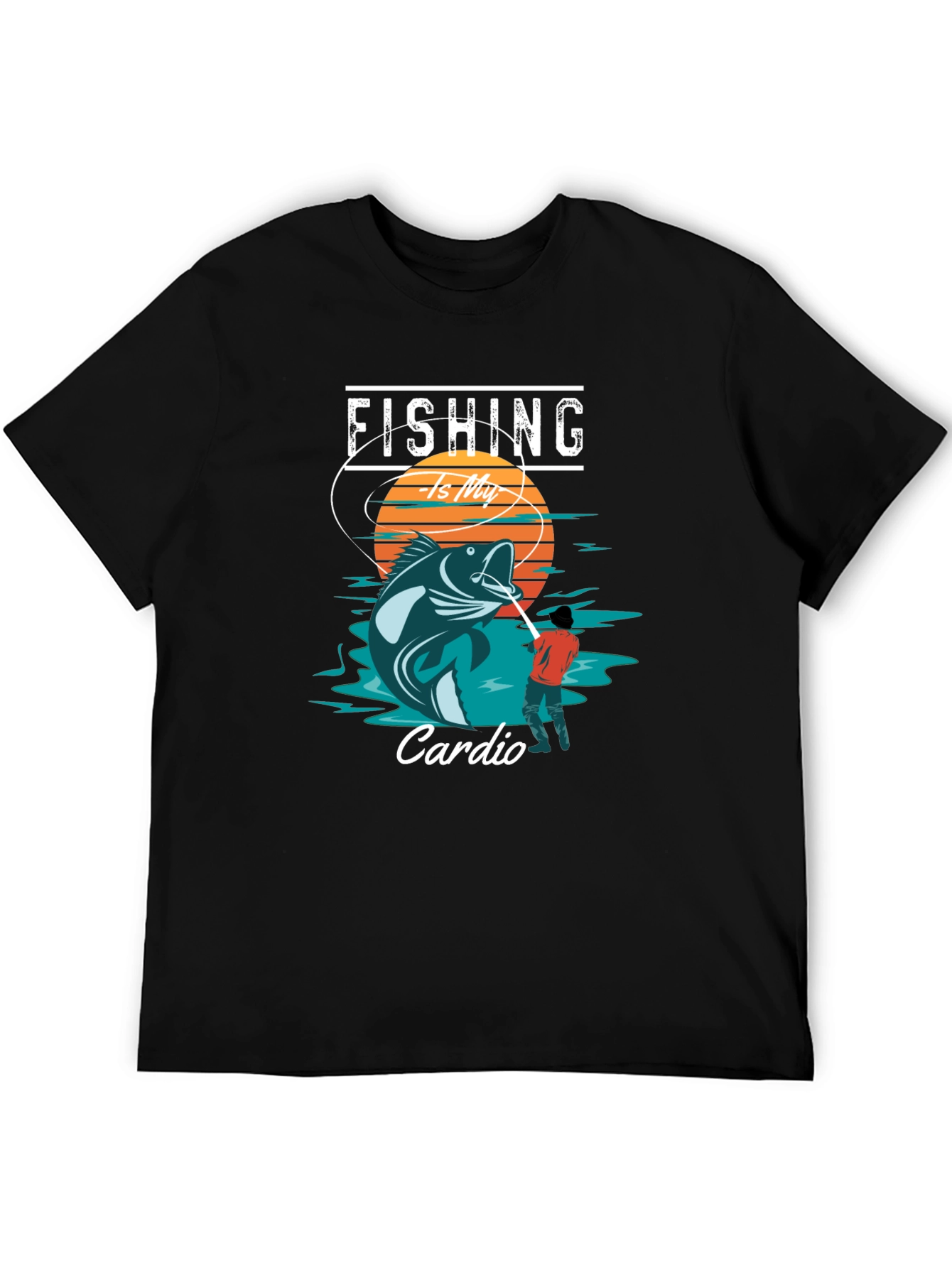 Fishing Is My Cardio Graphic T-Shirt