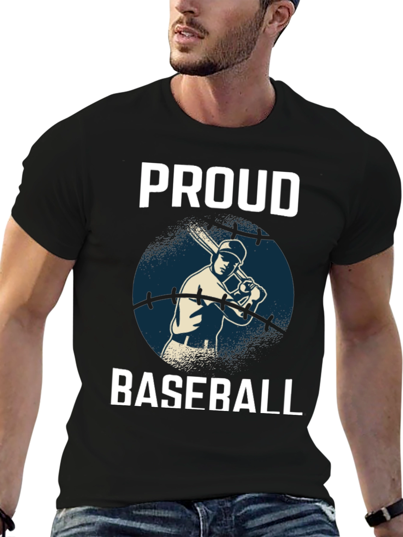 Proud Baseball Player Graphic T-Shirt