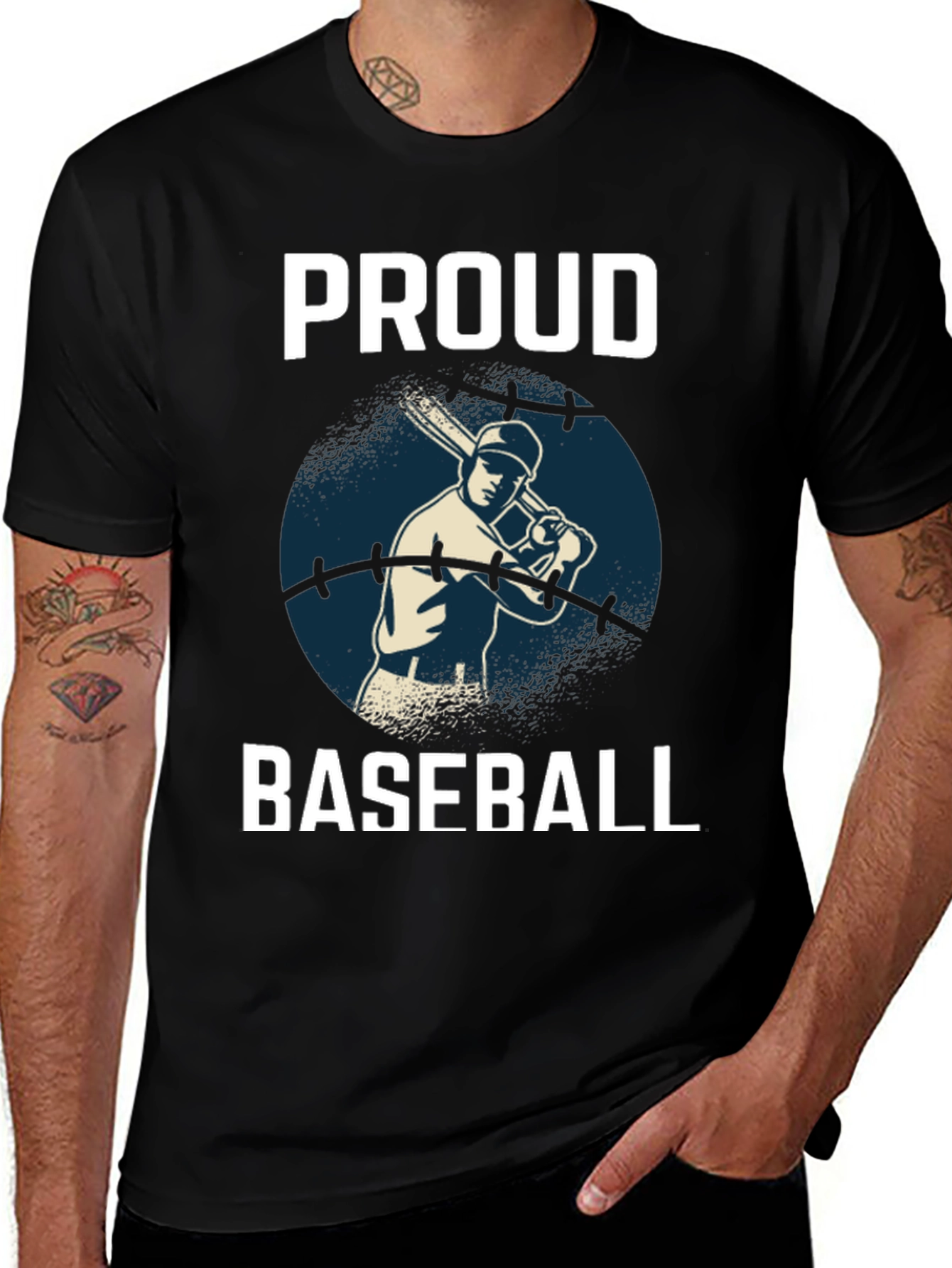 Proud Baseball Player Graphic T-Shirt