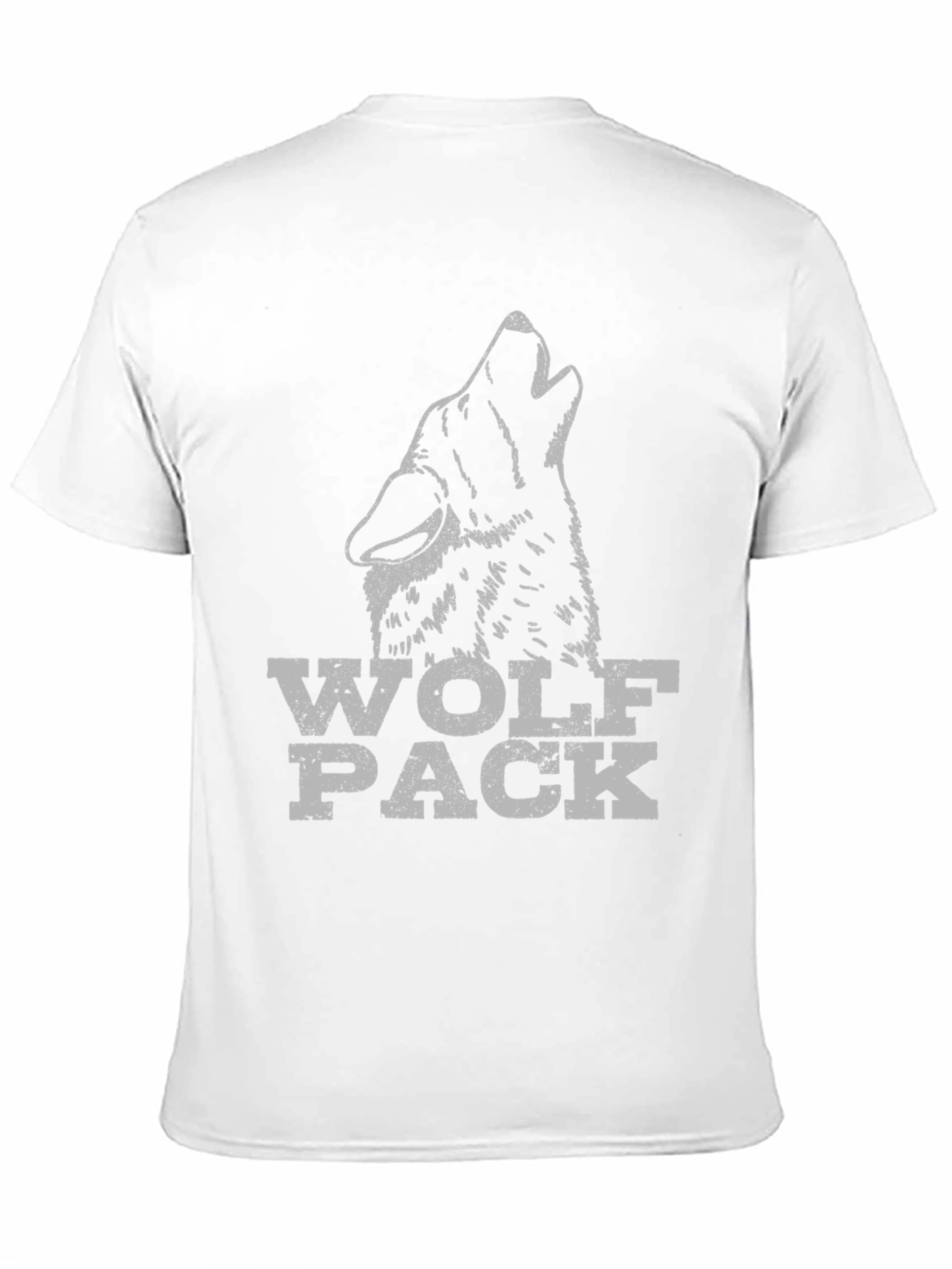 Wolf Pack Graphic Tee - Black Cotton T-Shirt