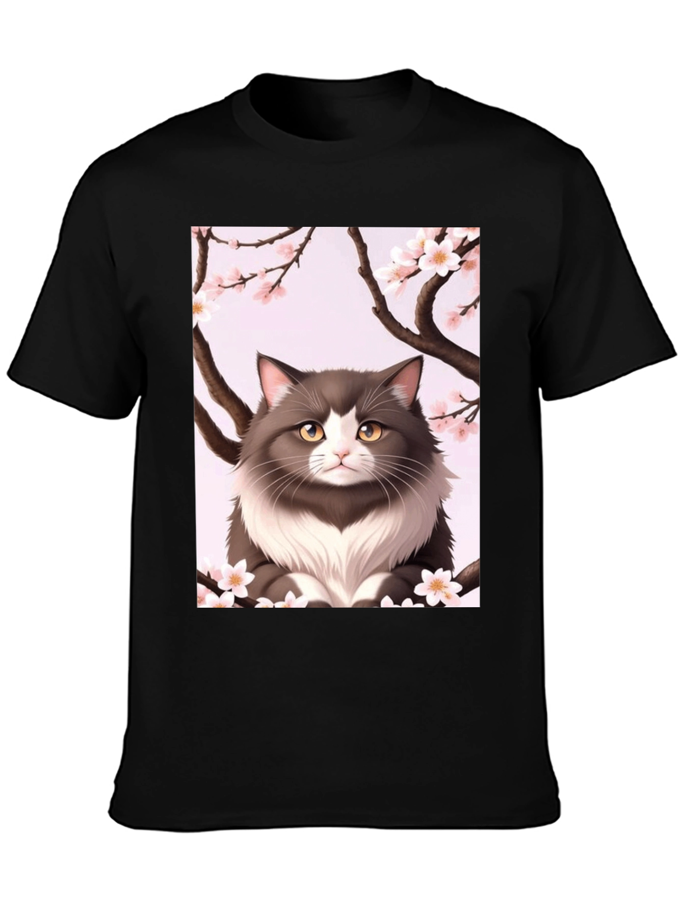 Cat Cherry Blossom T-Shirt