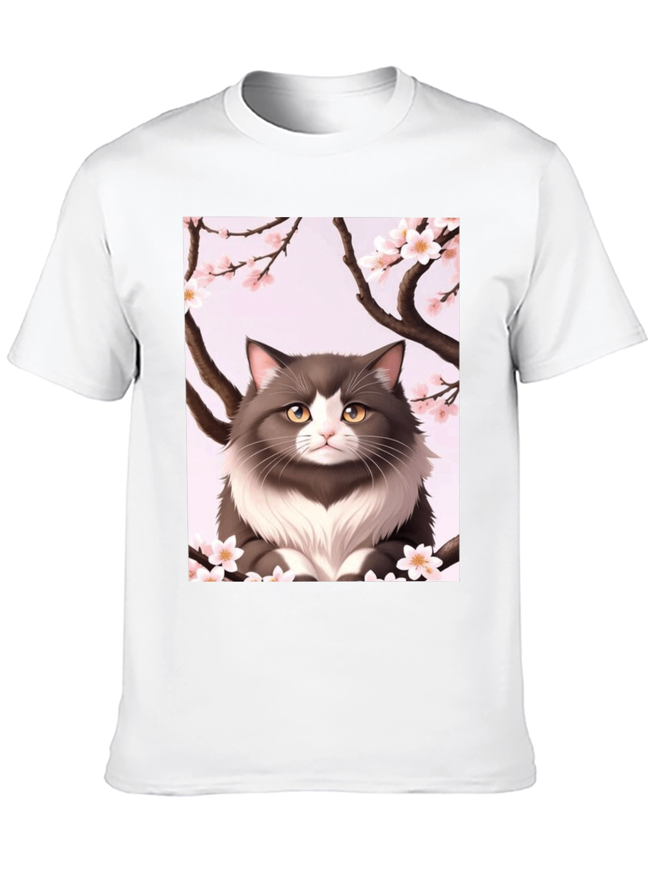 Cat Cherry Blossom T-Shirt
