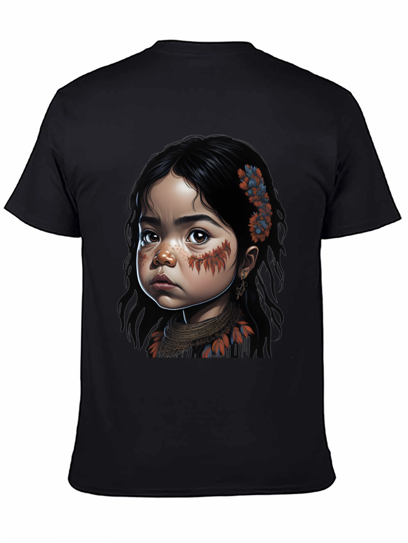 Native Girl Graphic Tee - Unisex Black T-Shirt
