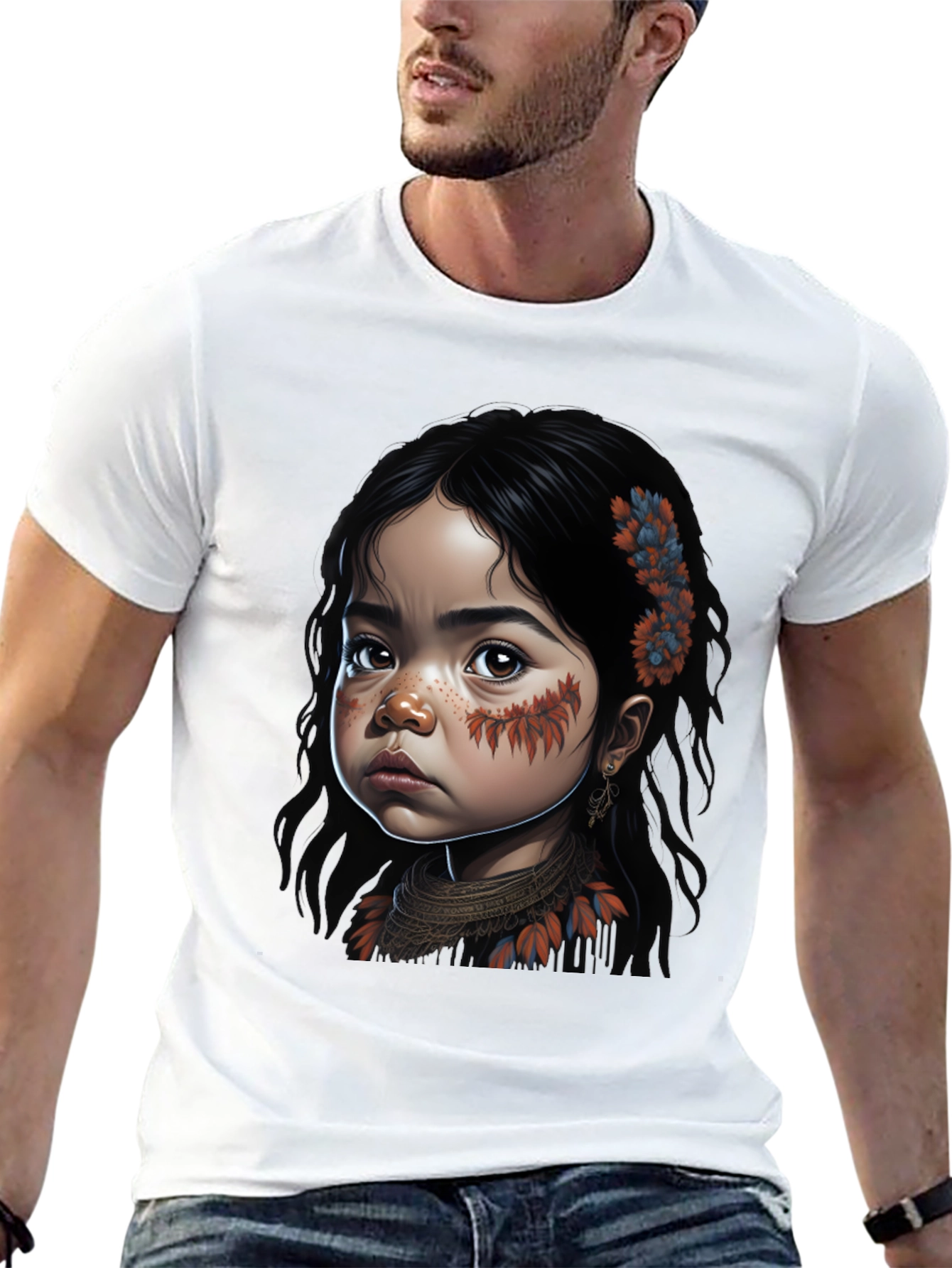 Native Girl Graphic Tee - Unisex Black T-Shirt
