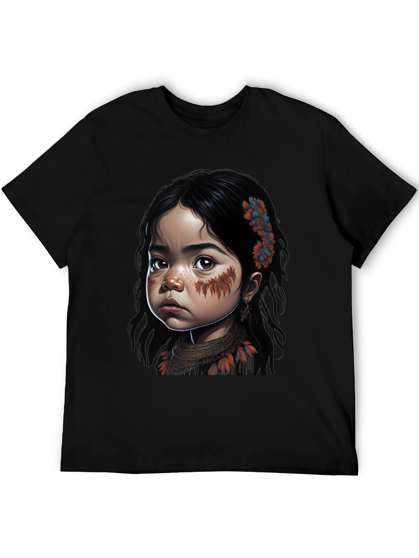 Native Girl Graphic Tee - Unisex Black T-Shirt