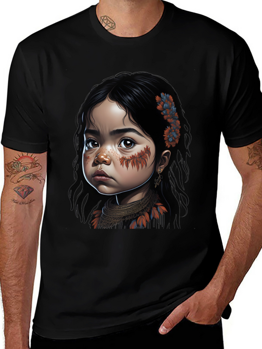 Native Girl Graphic Tee - Unisex Black T-Shirt