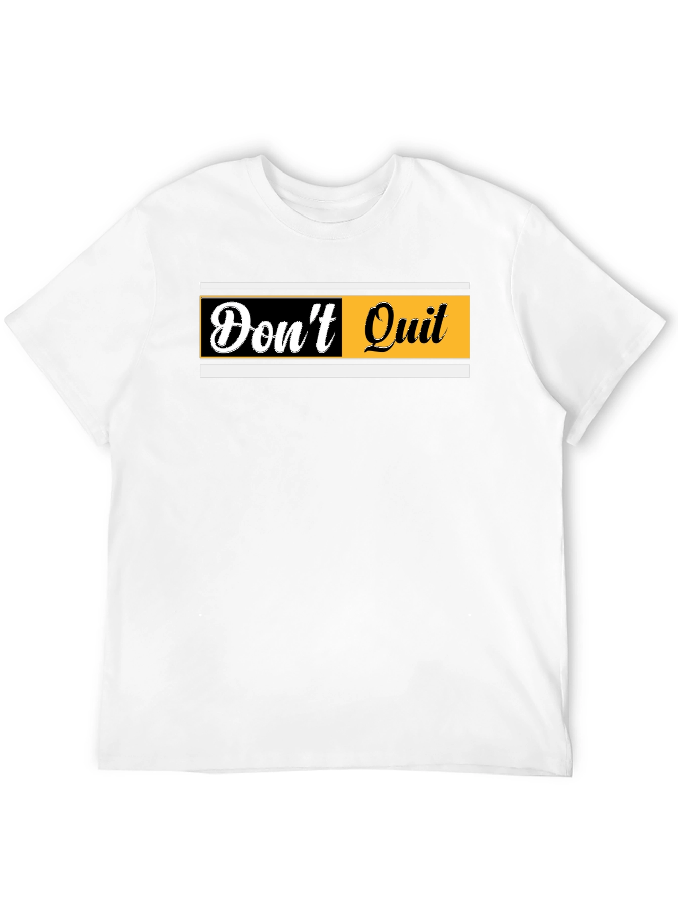 Dont Quit Graphic Print Black T-Shirt