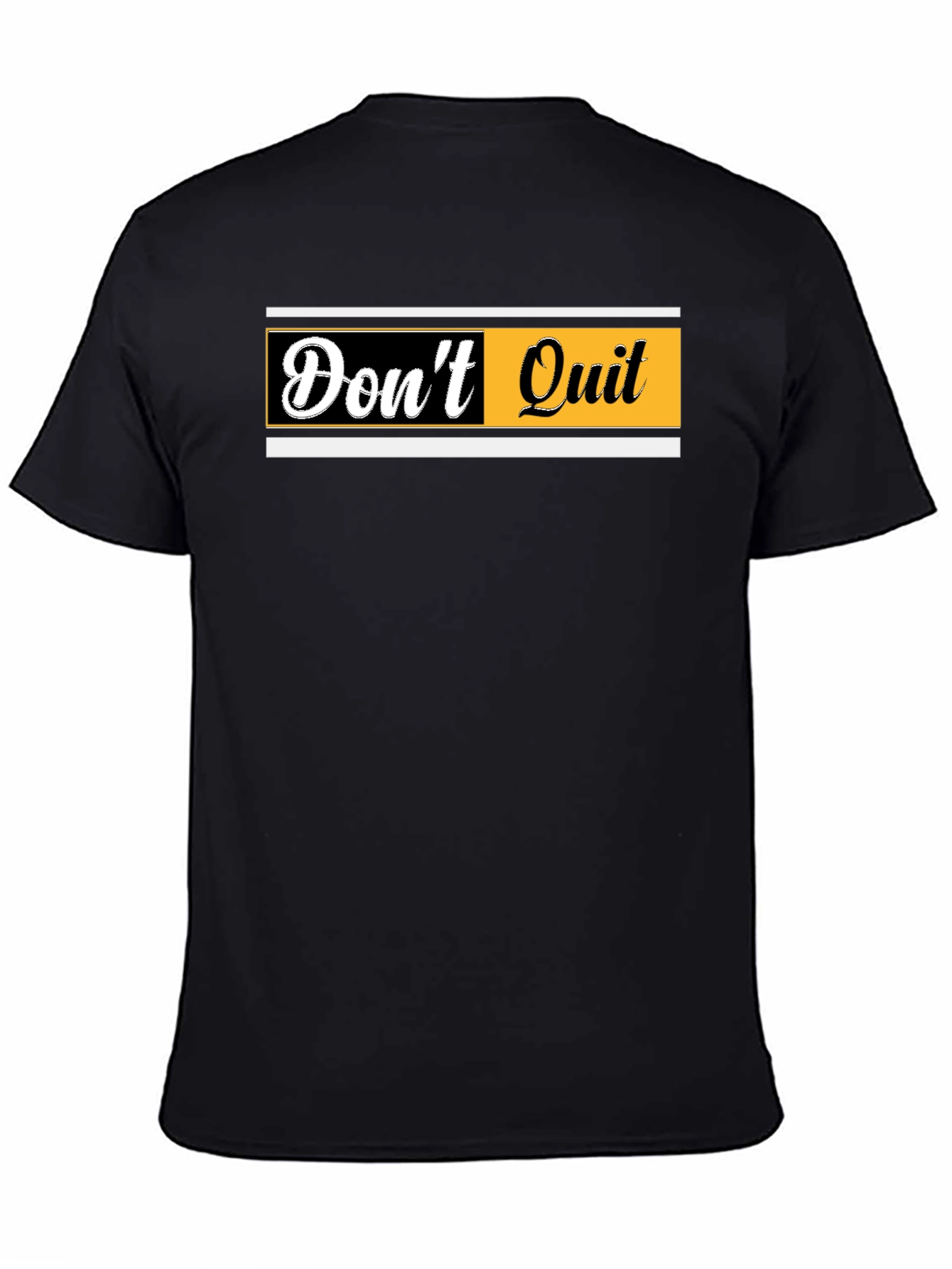 Dont Quit Graphic Print Black T-Shirt