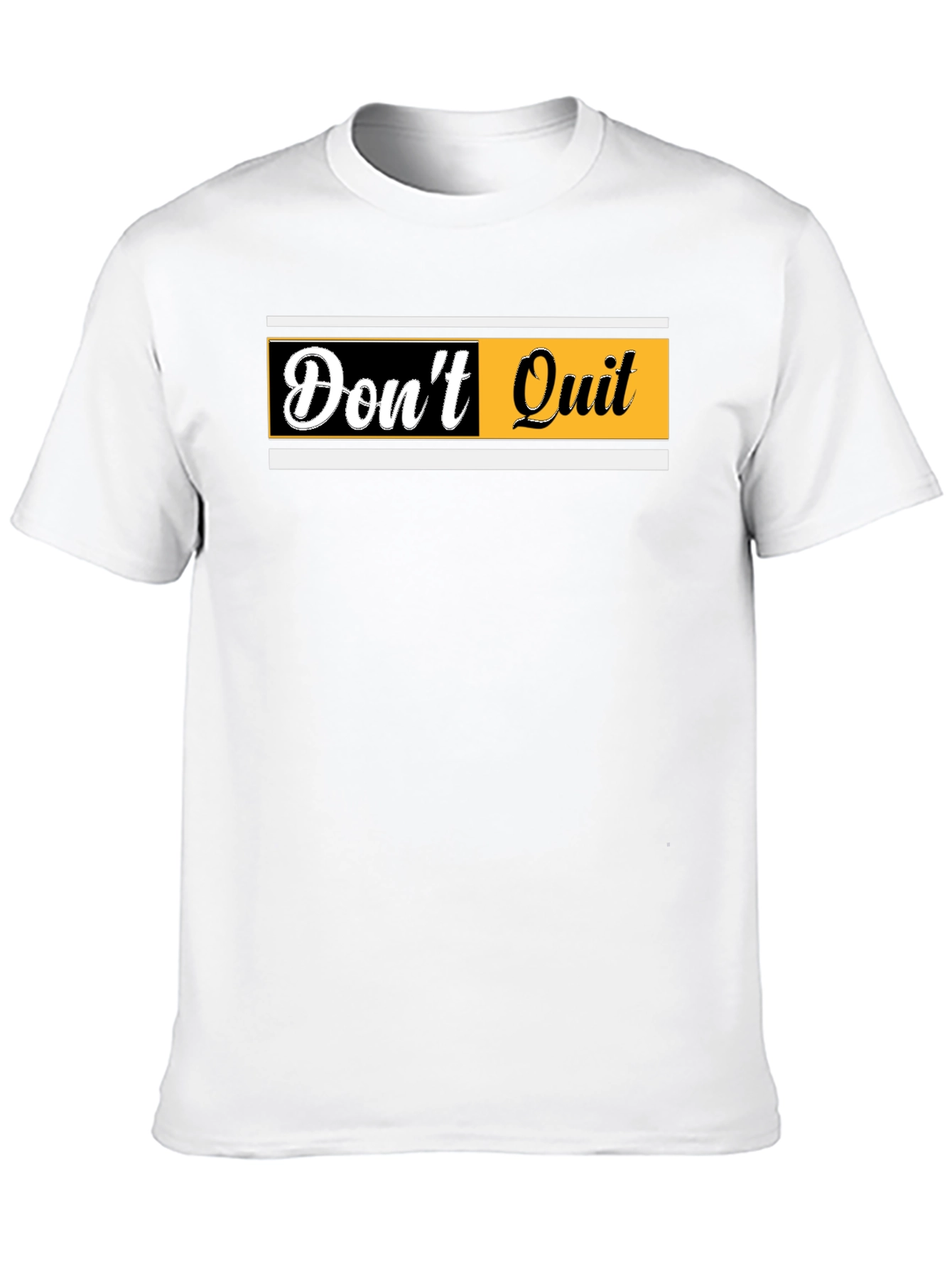Dont Quit Graphic Print Black T-Shirt