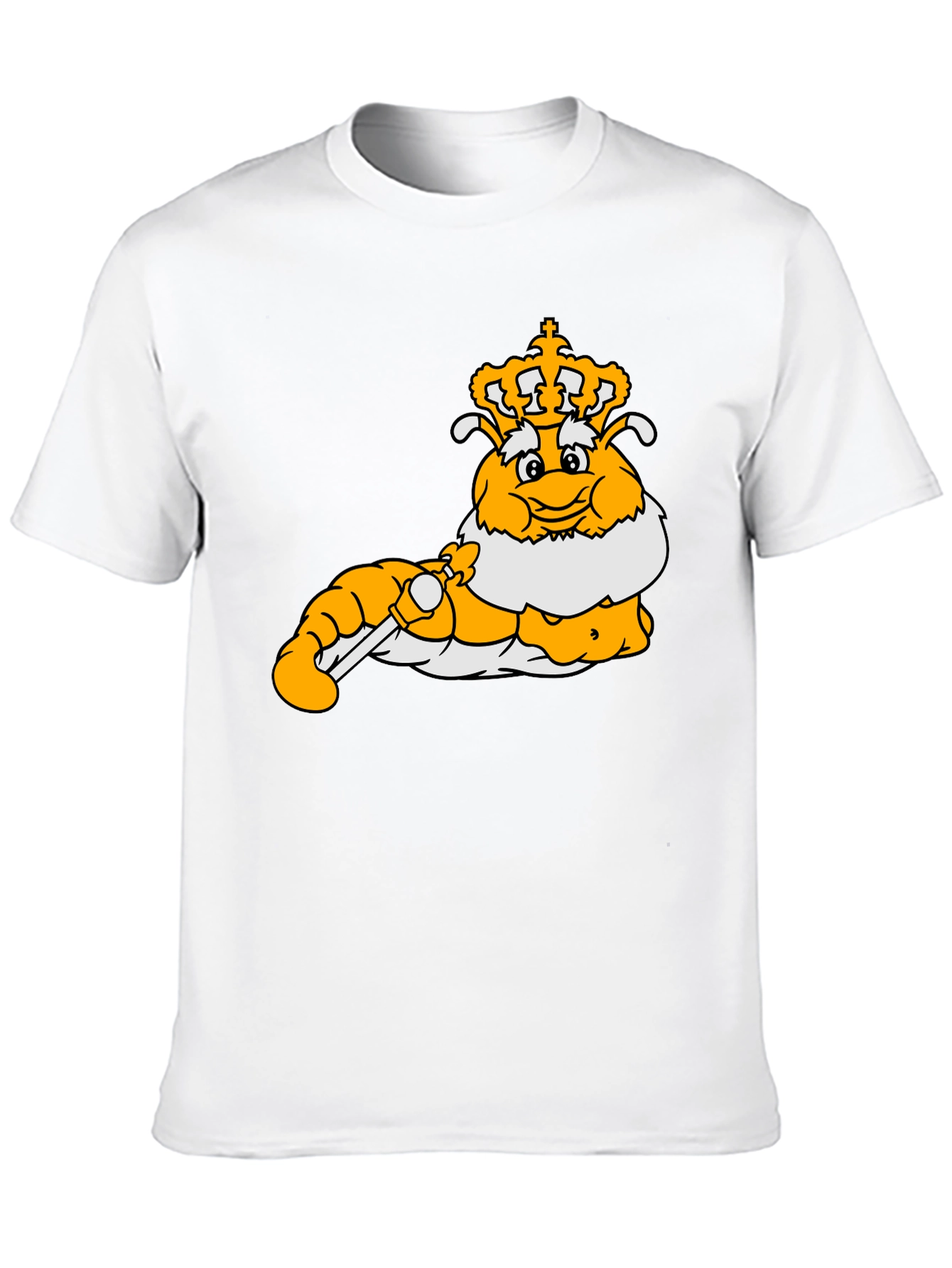 Cartoon Caterpillar King Graphic T-Shirt