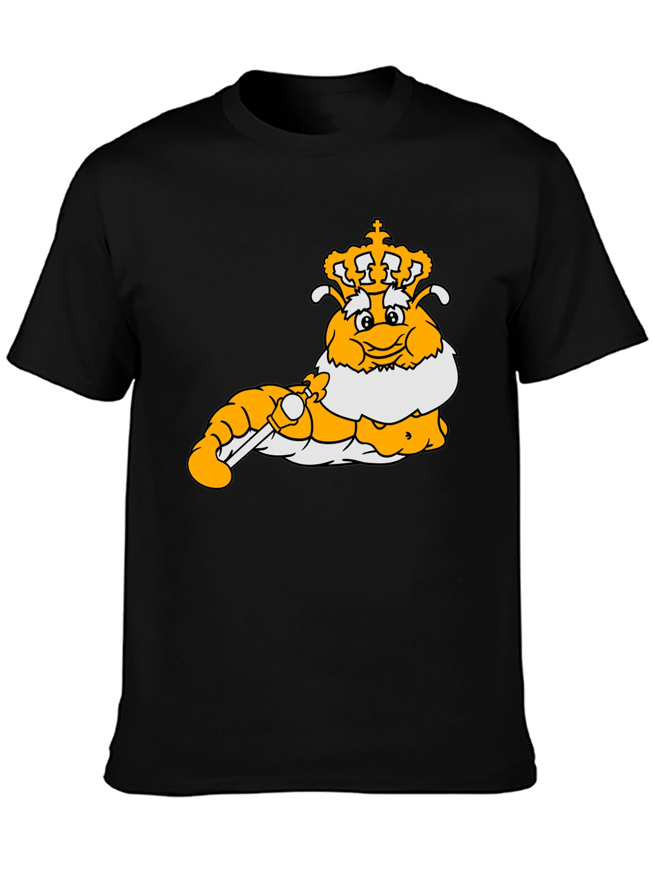 Cartoon Caterpillar King Graphic T-Shirt