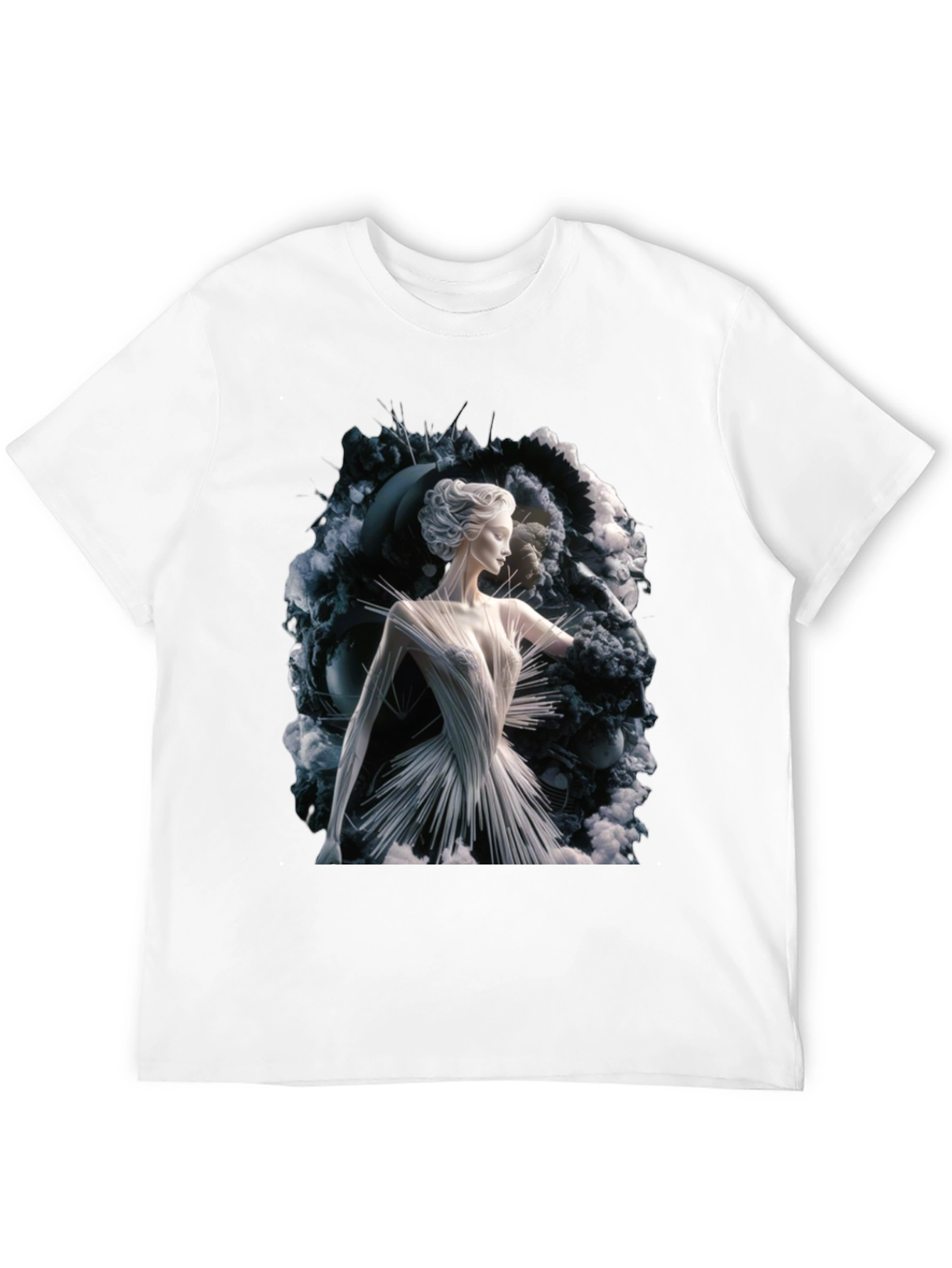 Abstract Woman Art Print Black T-Shirt