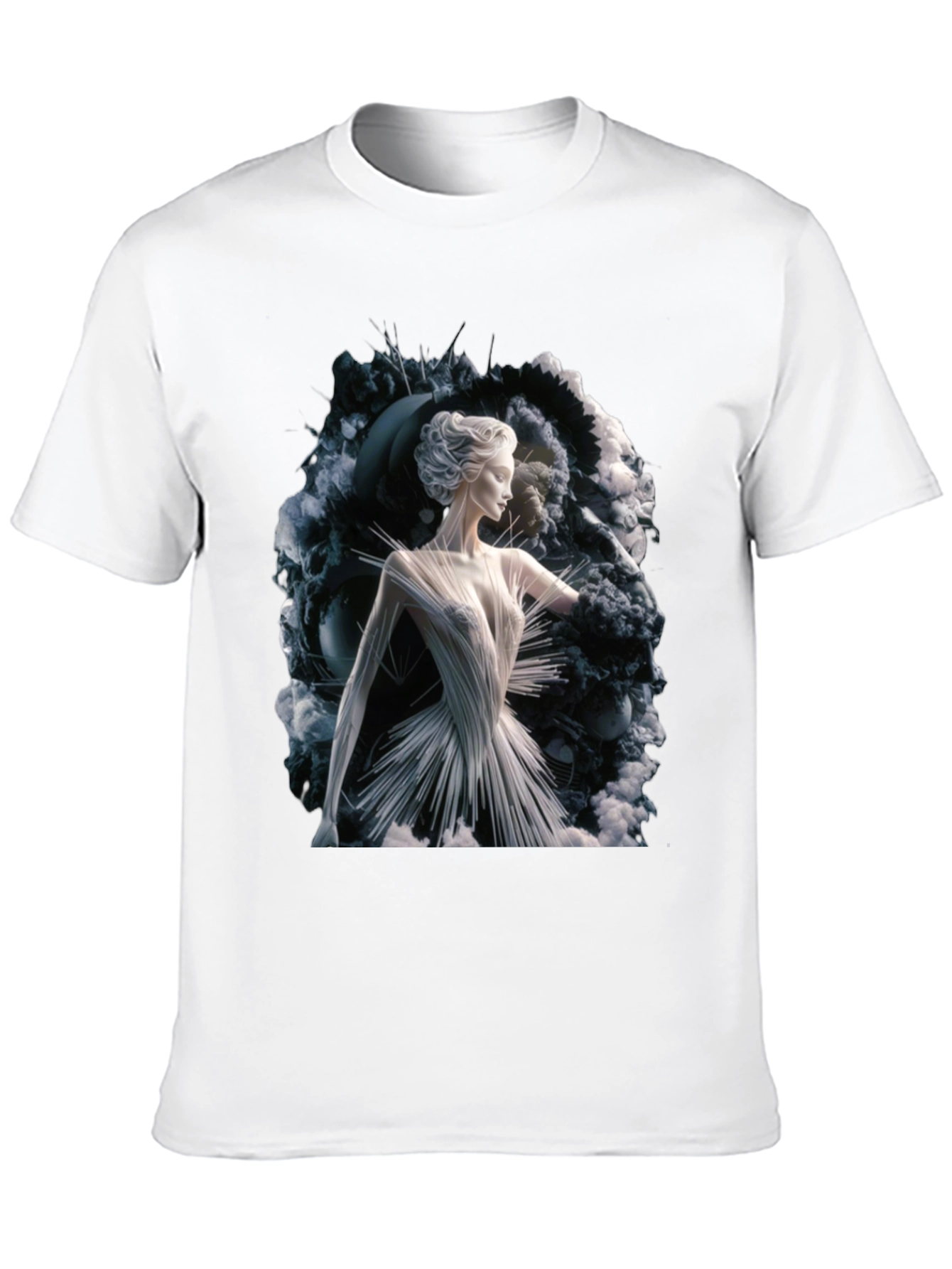 Abstract Woman Art Print Black T-Shirt