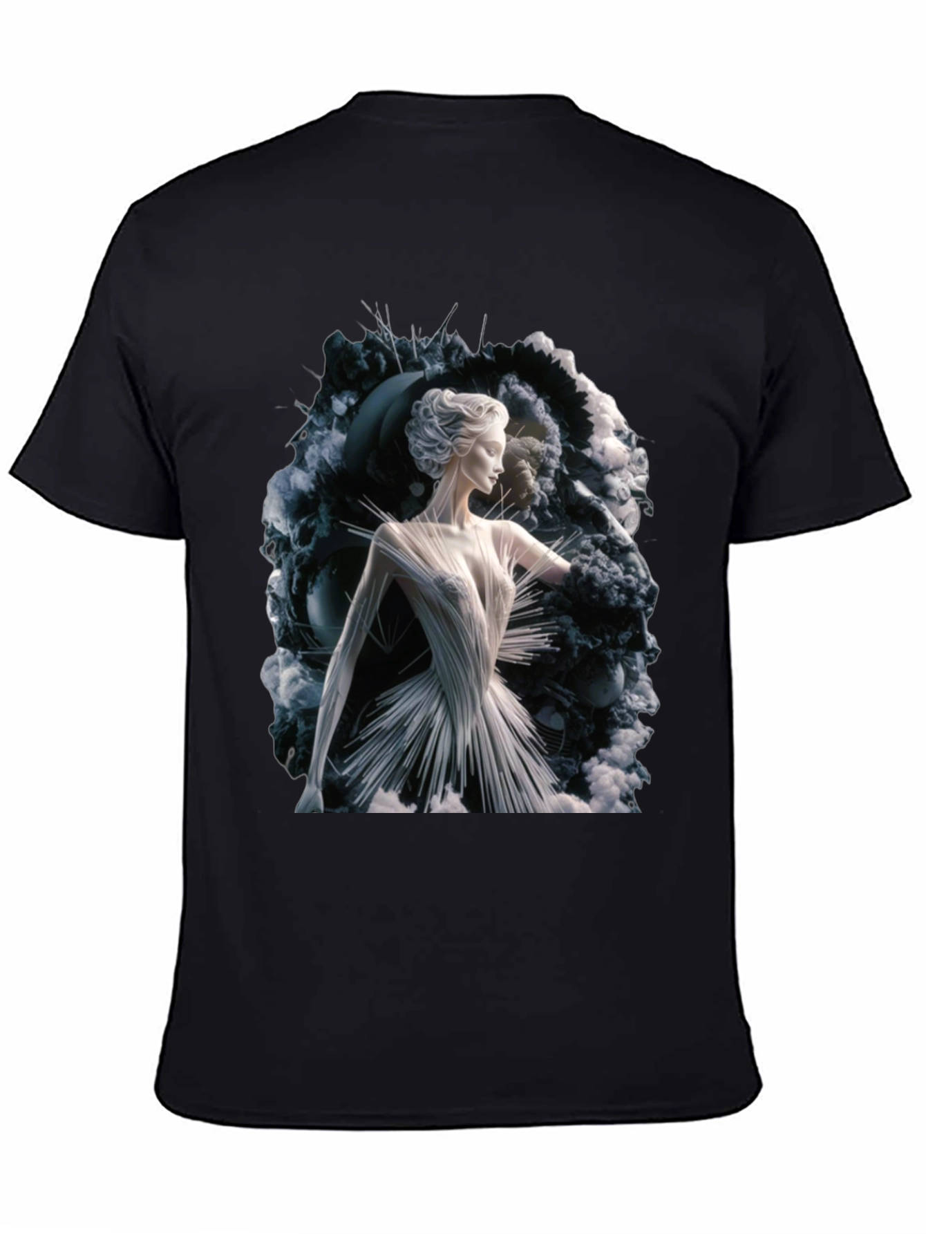 Abstract Woman Art Print Black T-Shirt