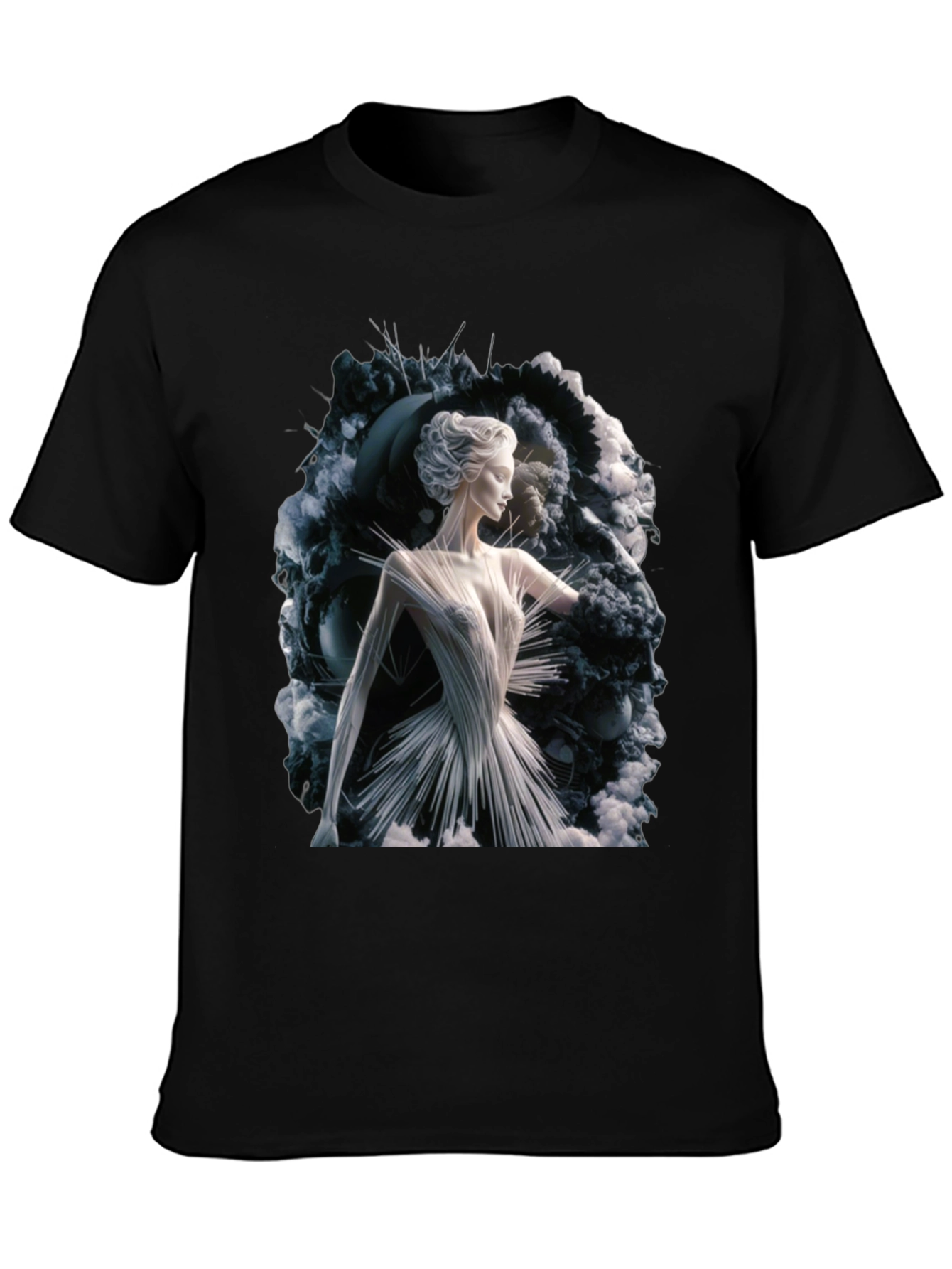 Abstract Woman Art Print Black T-Shirt