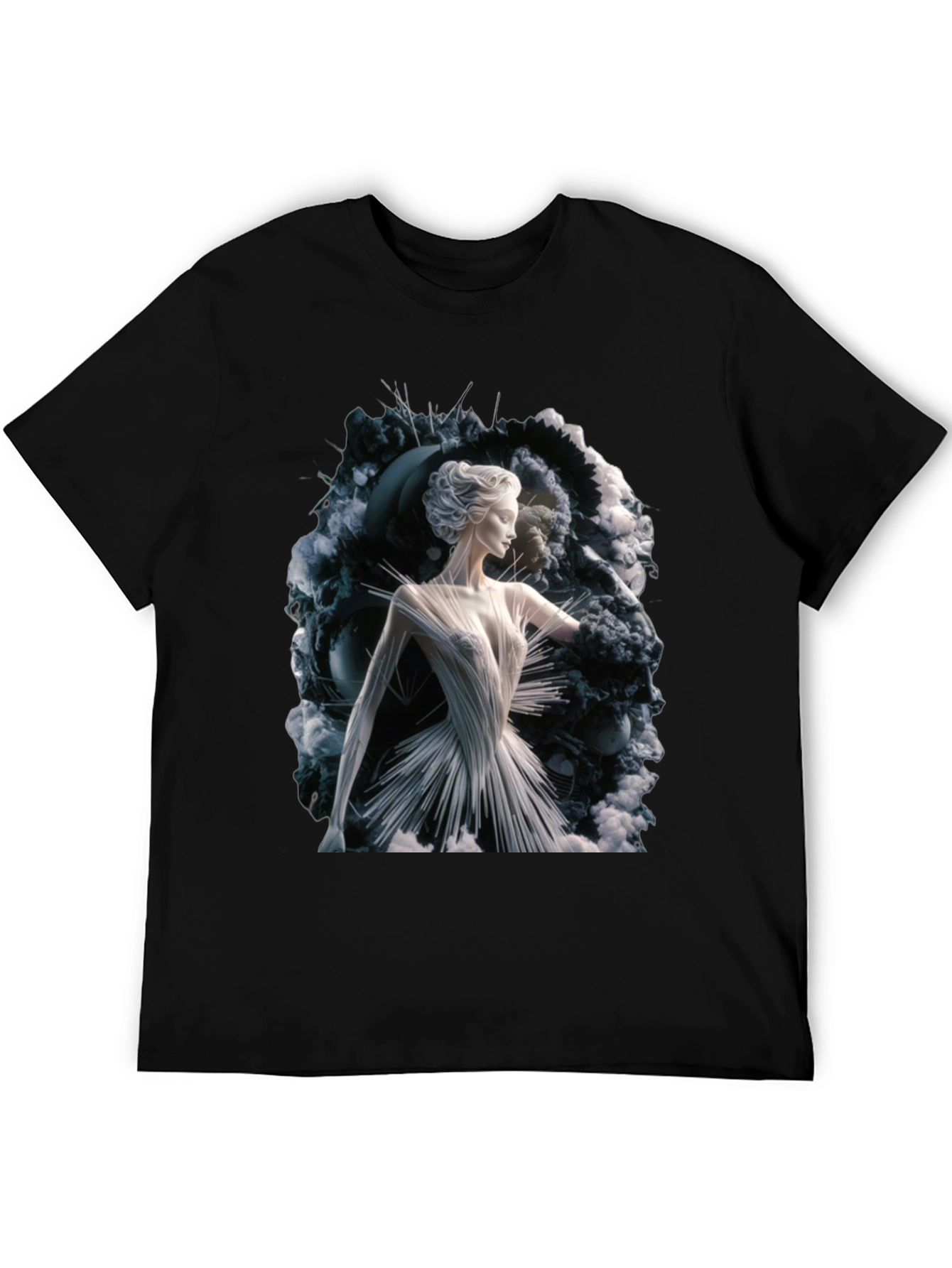 Abstract Woman Art Print Black T-Shirt