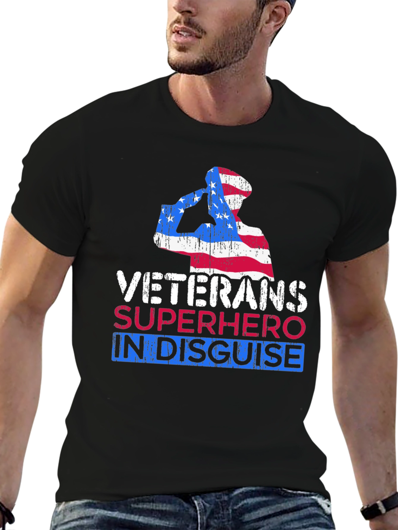 Veterans Superhero in Disguise Graphic Tee