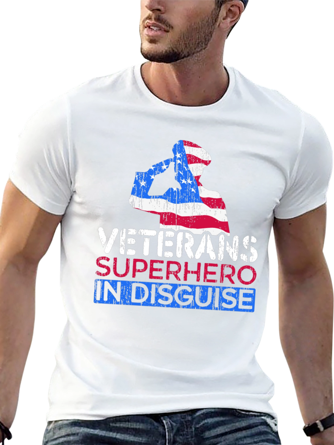 Veterans Superhero in Disguise Graphic Tee
