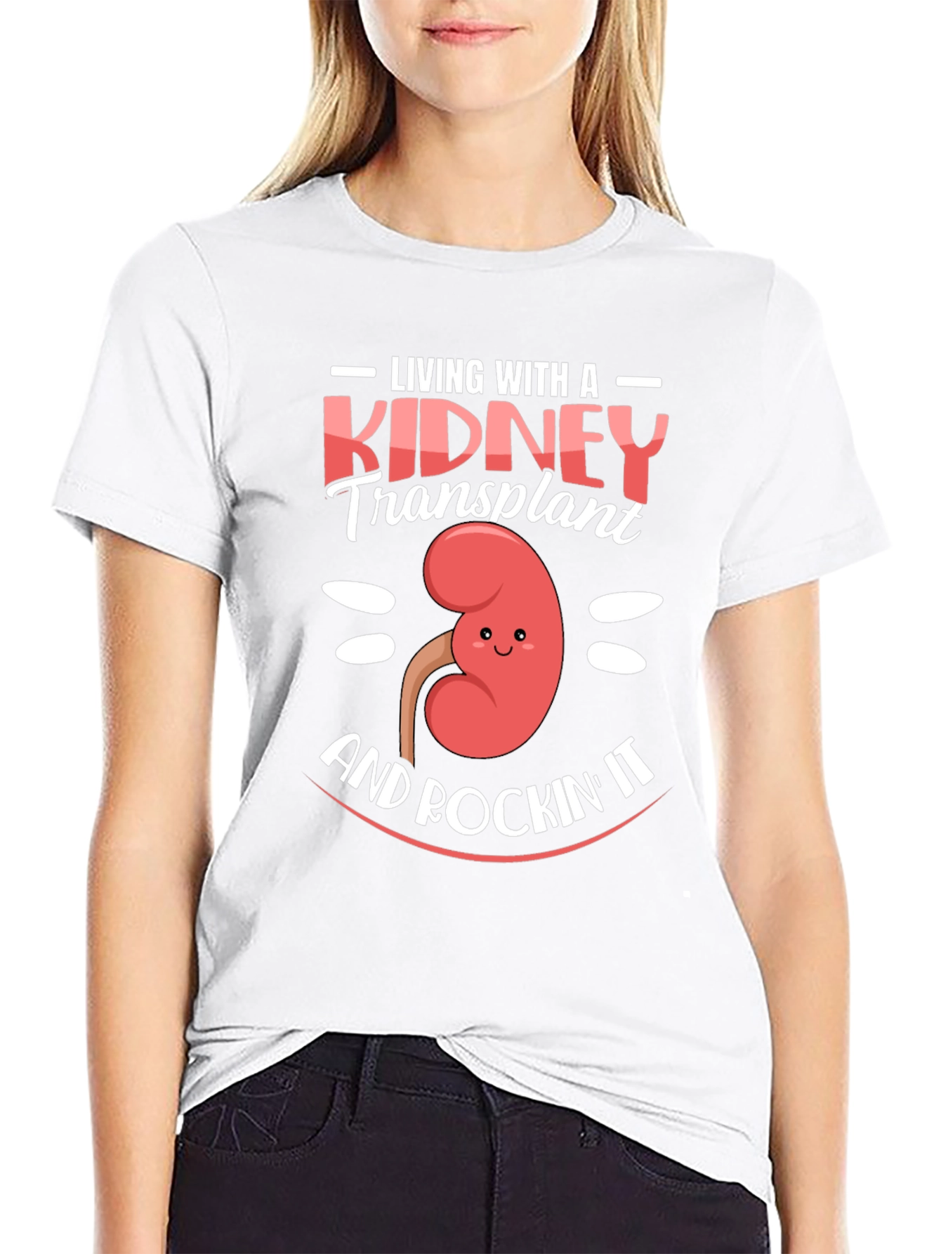 Kidney Transplant T-Shirt - Living and Rockin It!