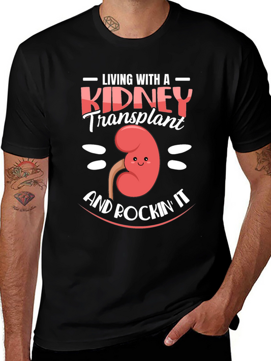 Kidney Transplant T-Shirt - Living and Rockin It!