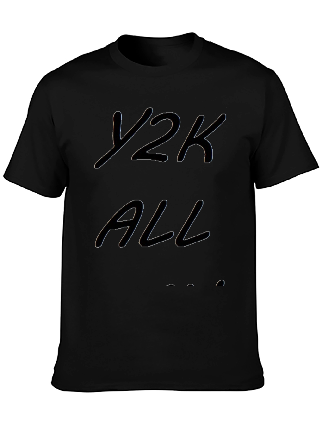 Y2K ALL T-Shirt - Black Casual Style