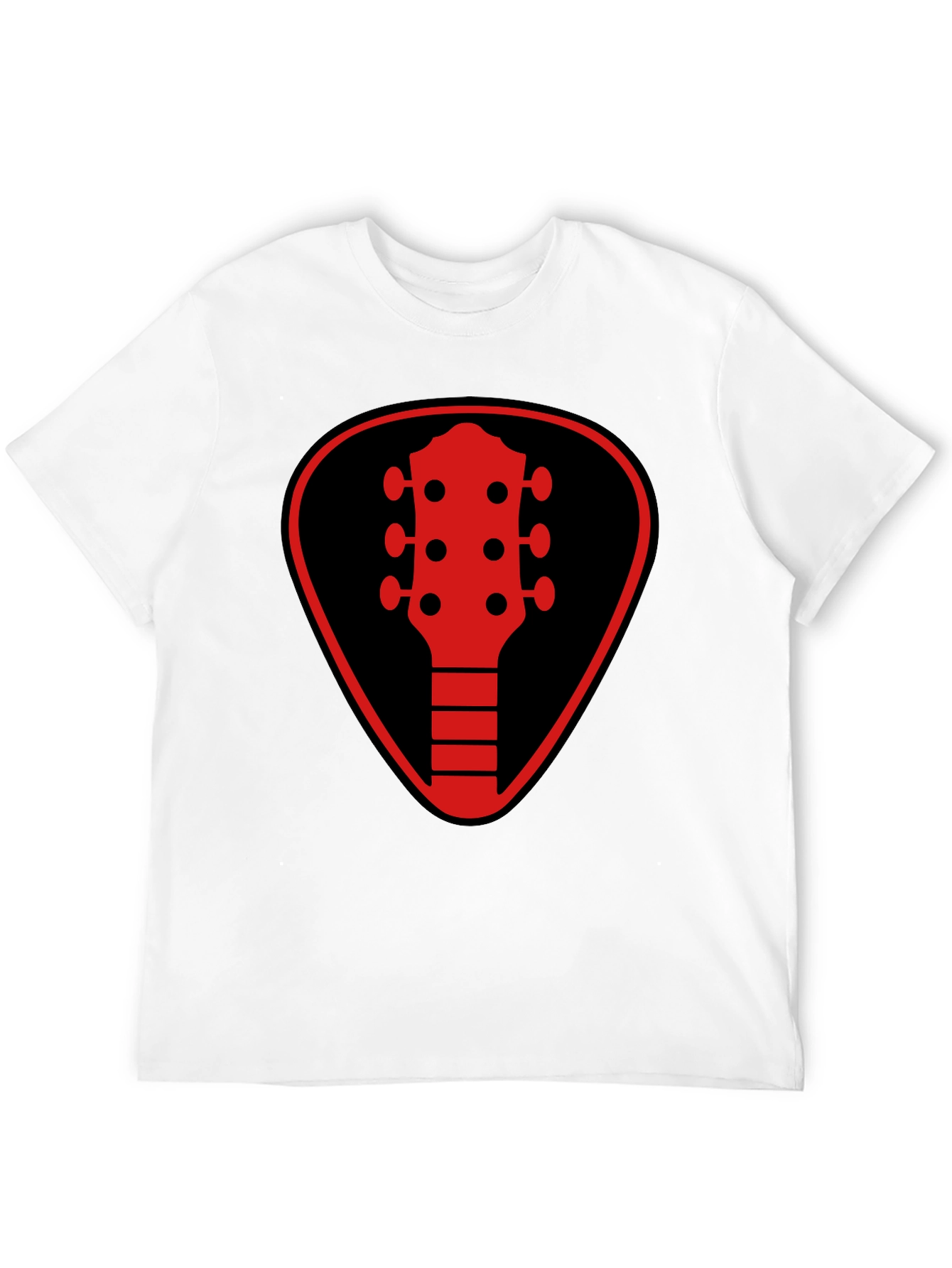 Guitar Pick Headstock Graphic Tee - Black