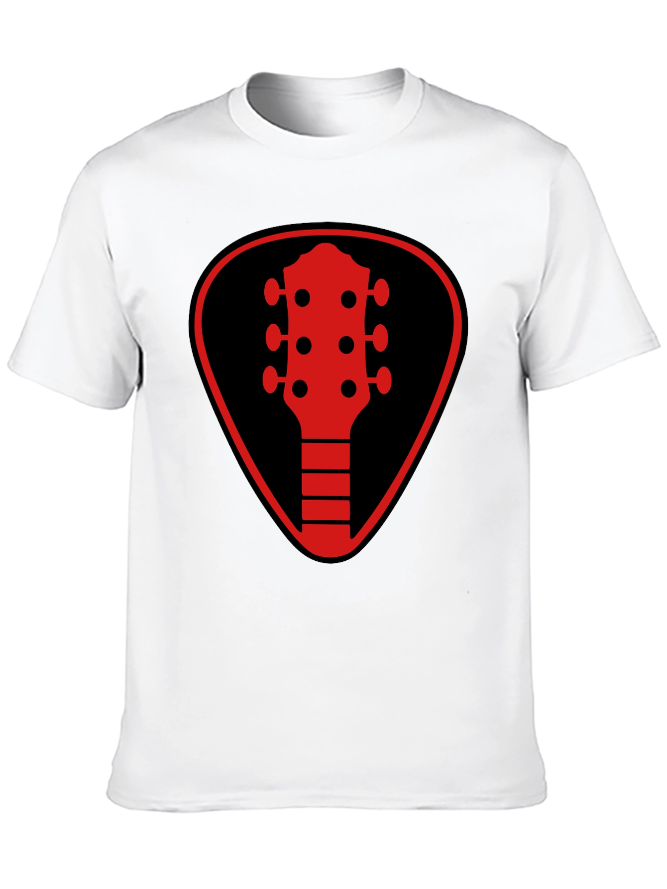 Guitar Pick Headstock Graphic Tee - Black