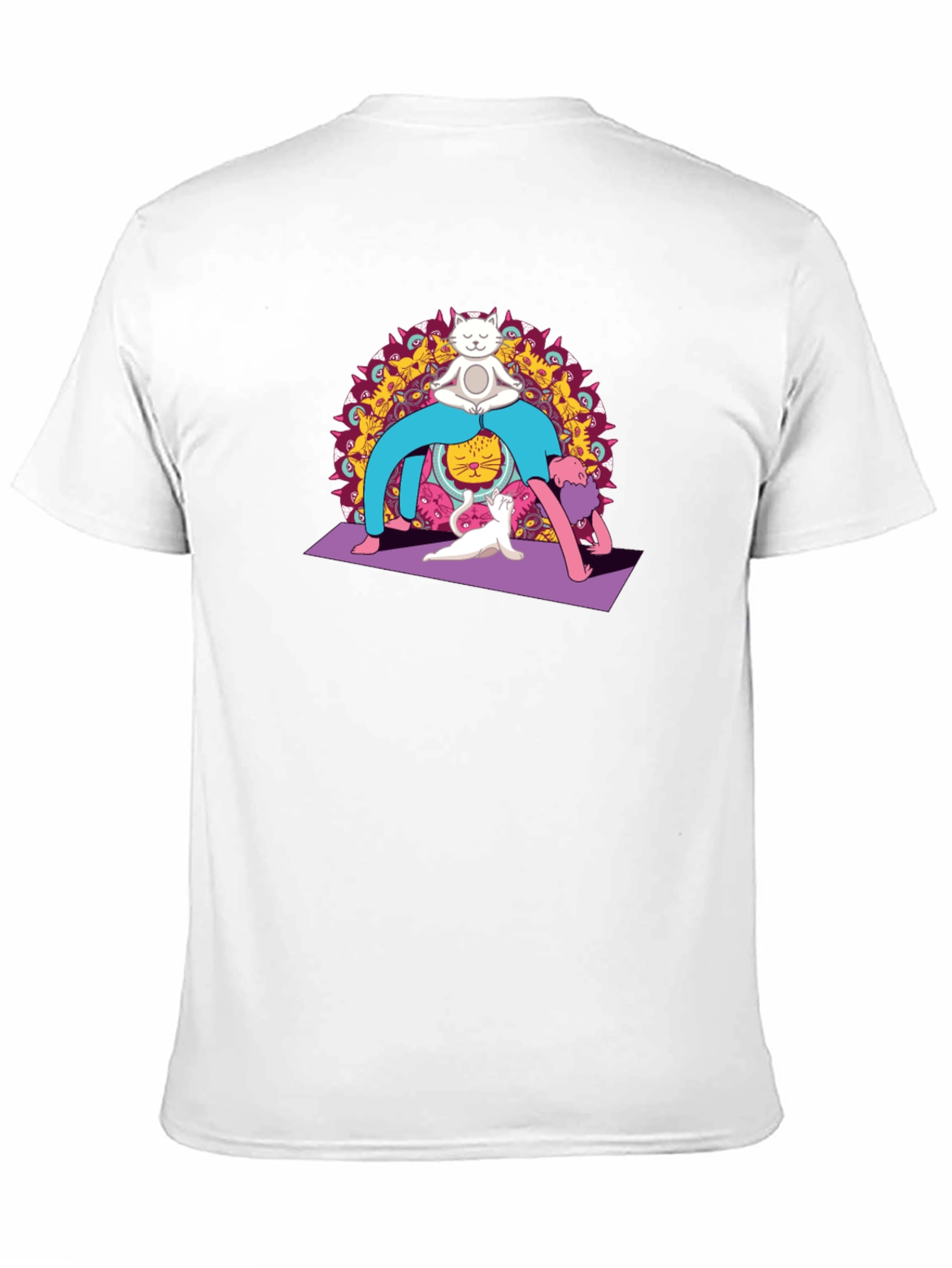 Yoga Cat Black T-Shirt