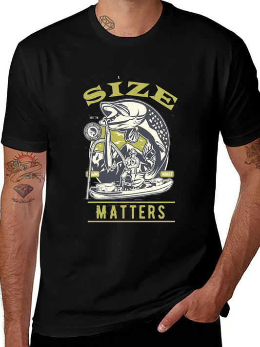 Size Matters Fishing T-Shirt - Angler Gift