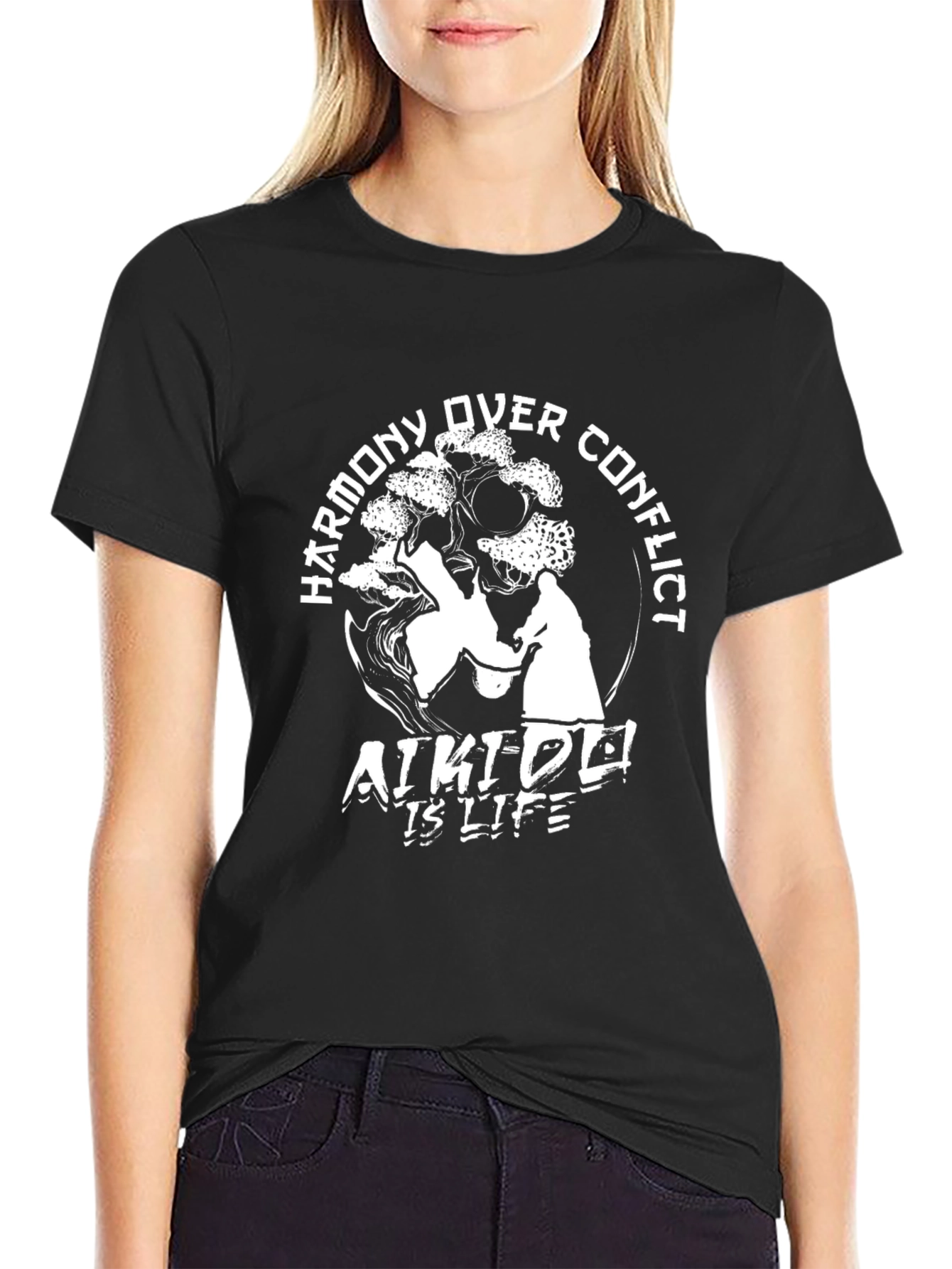 Aikido Harmony Tee - Martial Arts Design