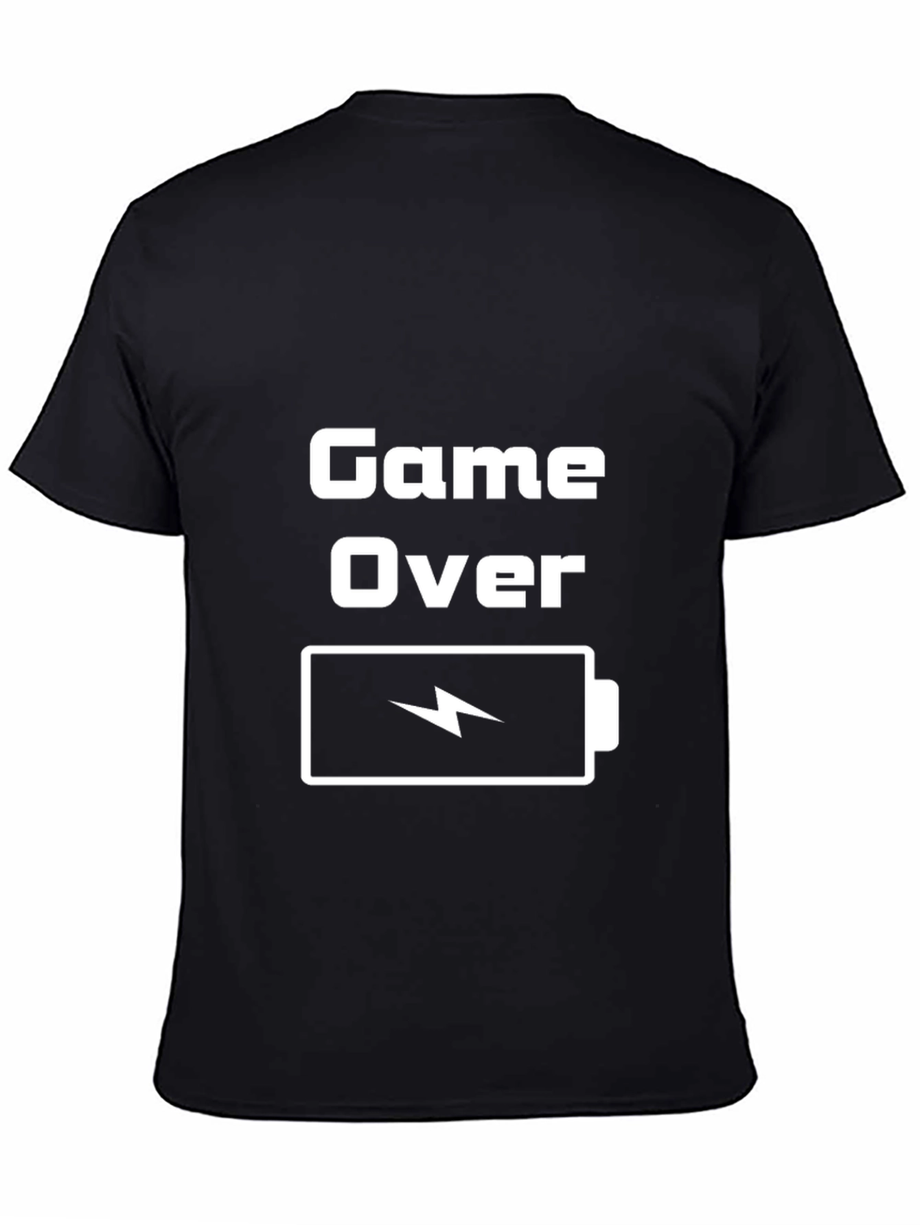 Game Over Low Battery Graphic Tee - Gamer Shirt