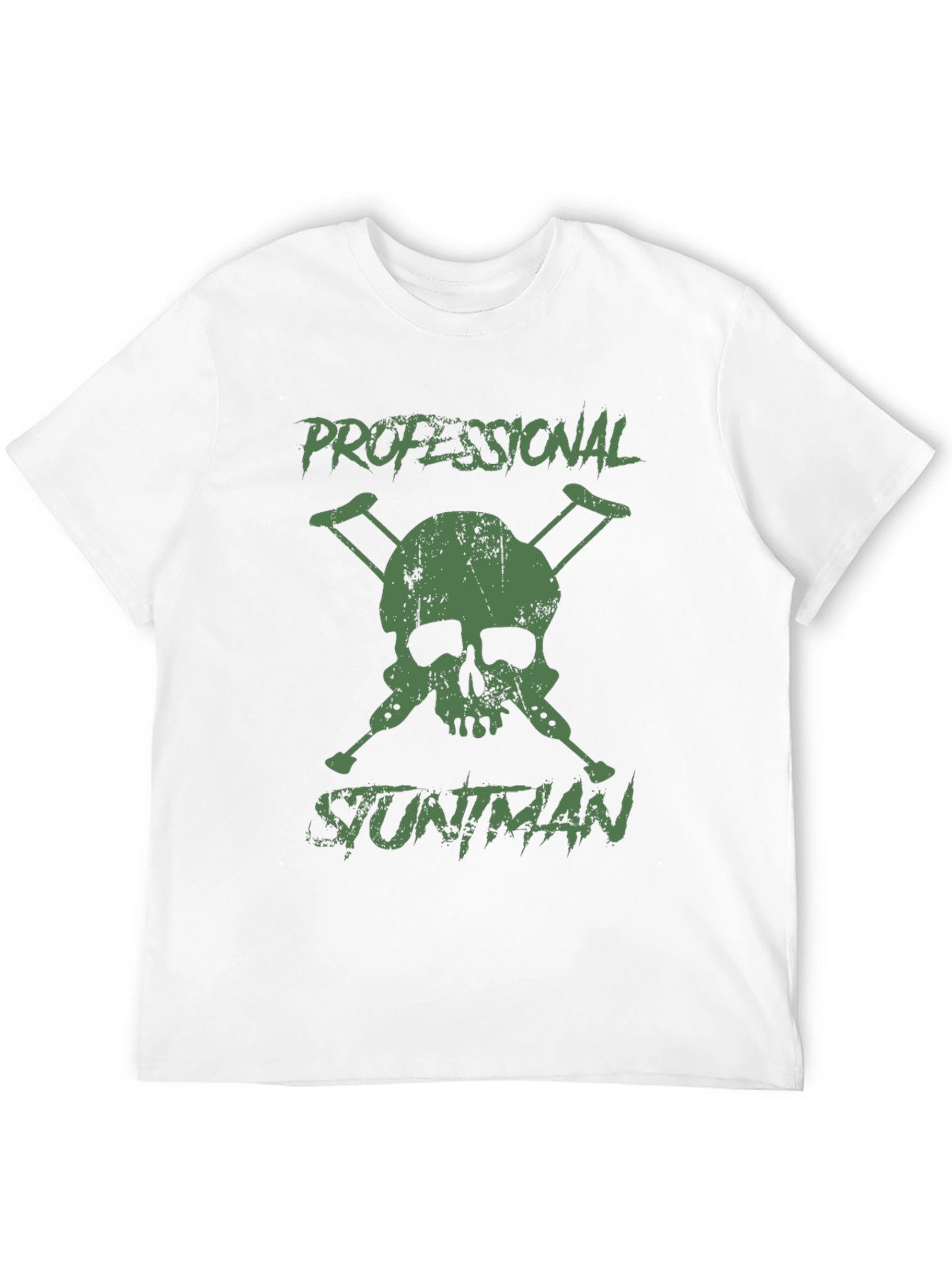 Professional Stuntman Skull & Crutches Graphic T-Shirt