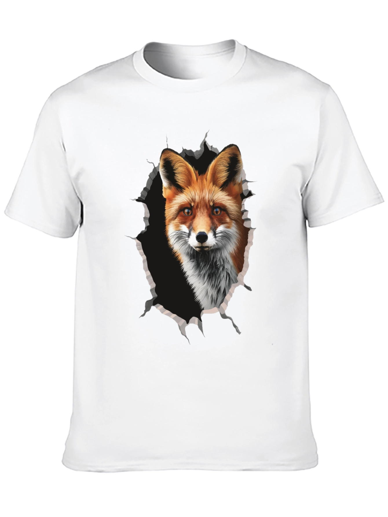 Fox Graphic Print Tee - Mens Black T-Shirt