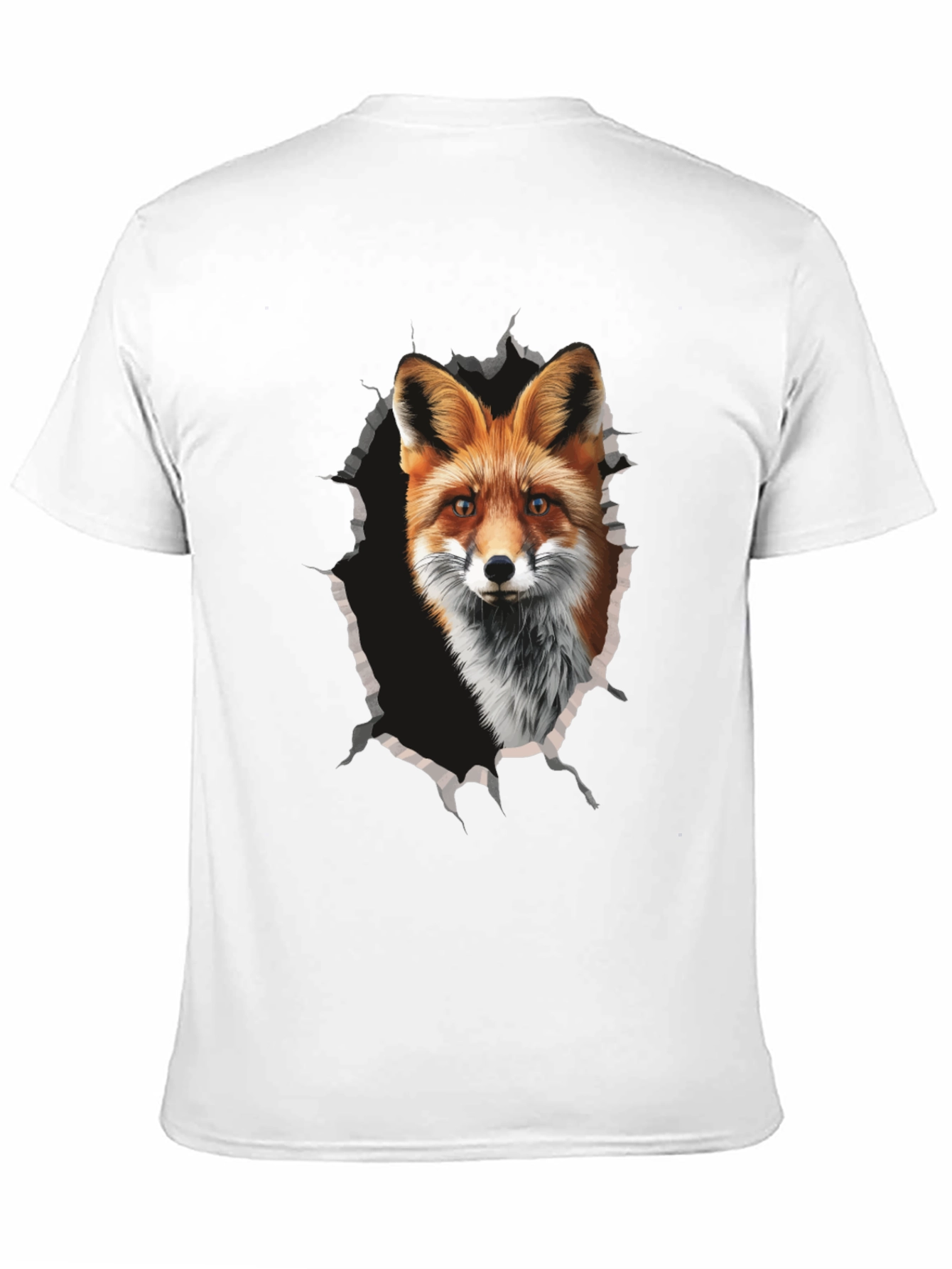 Fox Graphic Print Tee - Mens Black T-Shirt