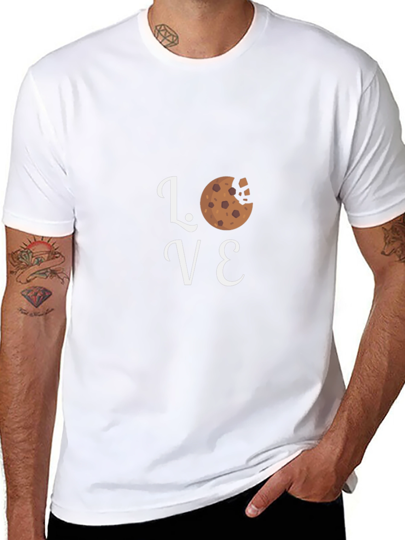 Love Cookies Graphic T-Shirt - Black