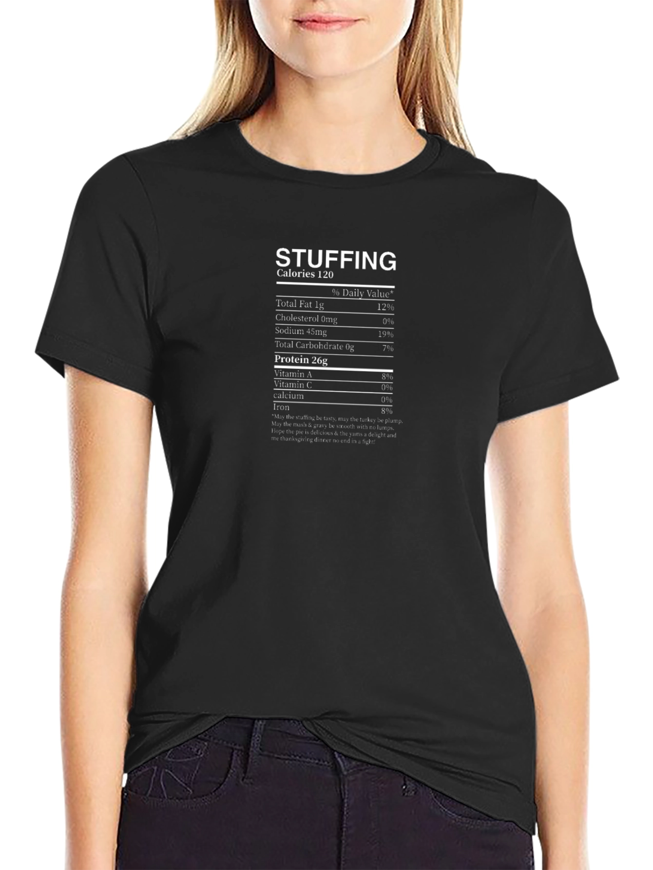 Stuffing Nutrition Facts T-Shirt - Funny Thanksgiving Tee
