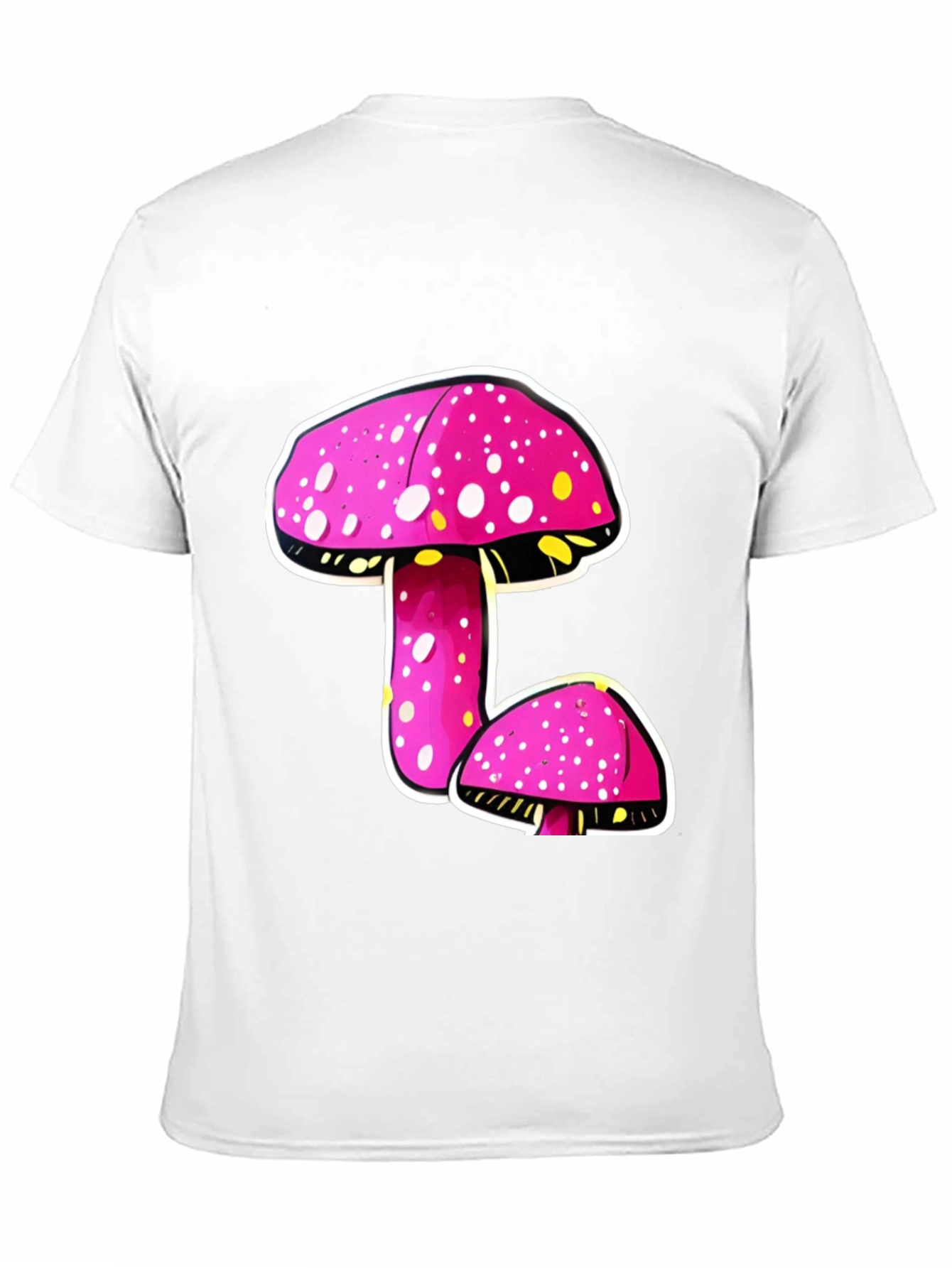Funky Mushroom Graphic Tee - Black