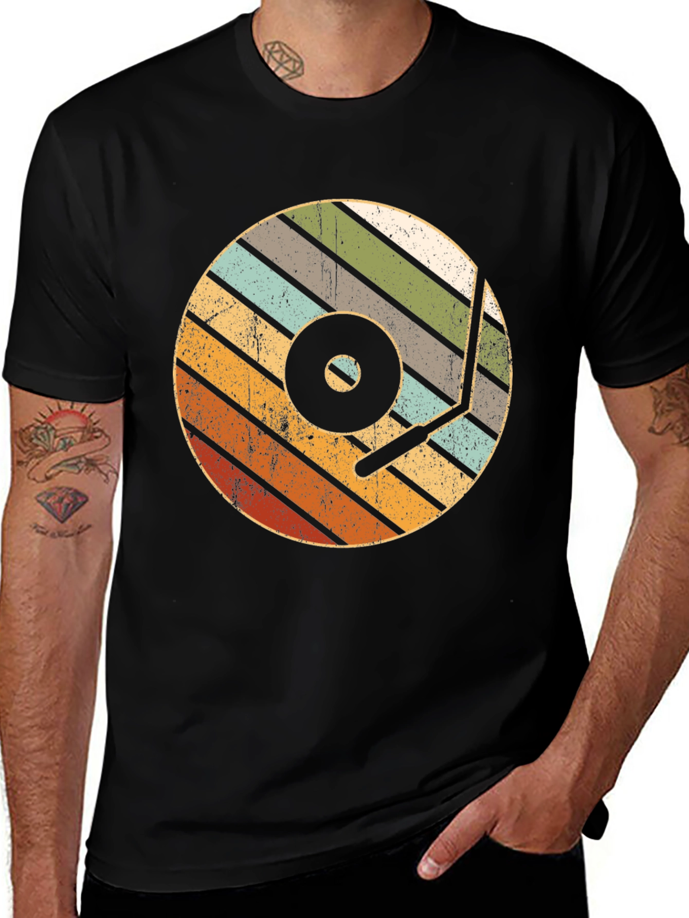 Retro Vinyl Record Player T-Shirt