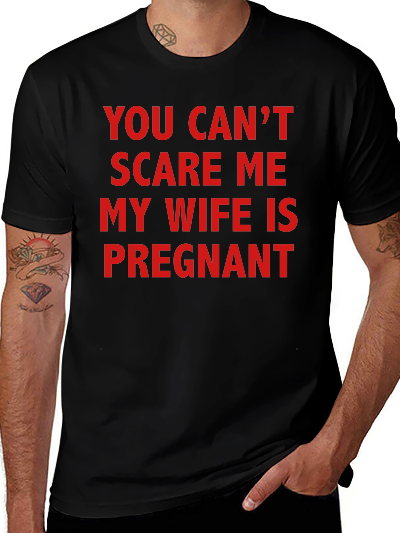 Funny Pregnancy T-Shirt - You Cant Scare Me!