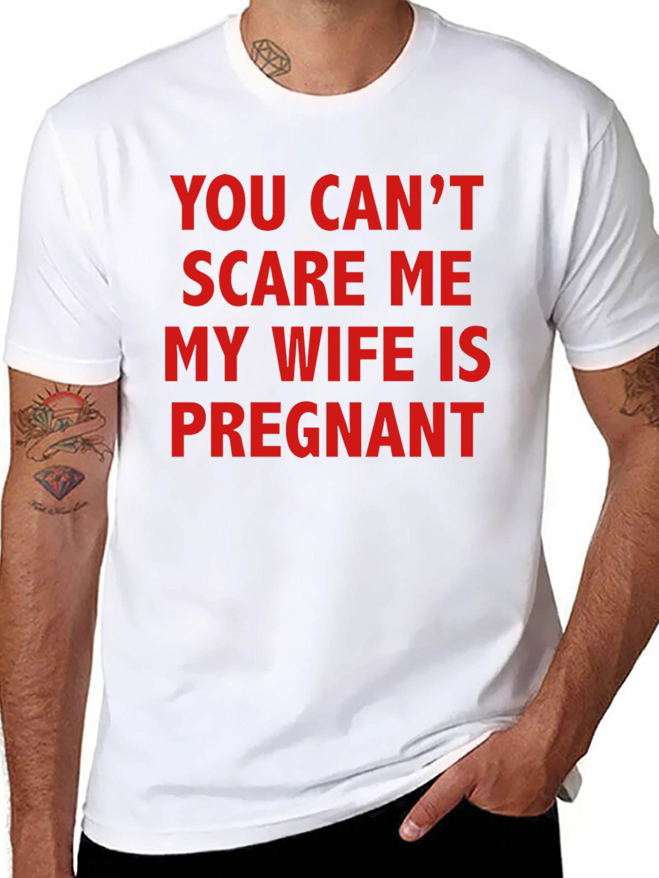 Funny Pregnancy T-Shirt - You Cant Scare Me!