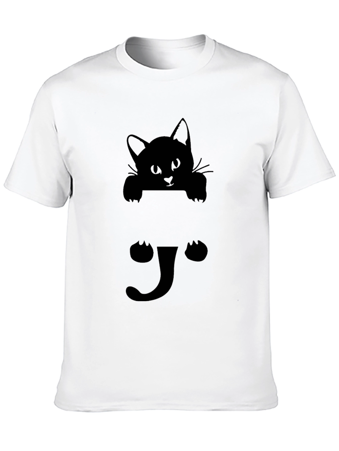 Black Cat Peek-a-Boo Graphic Tee