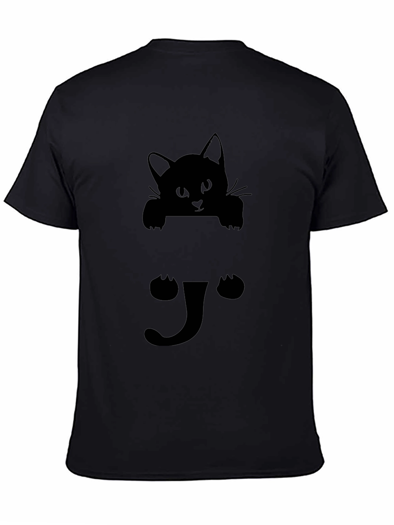 Black Cat Peek-a-Boo Graphic Tee