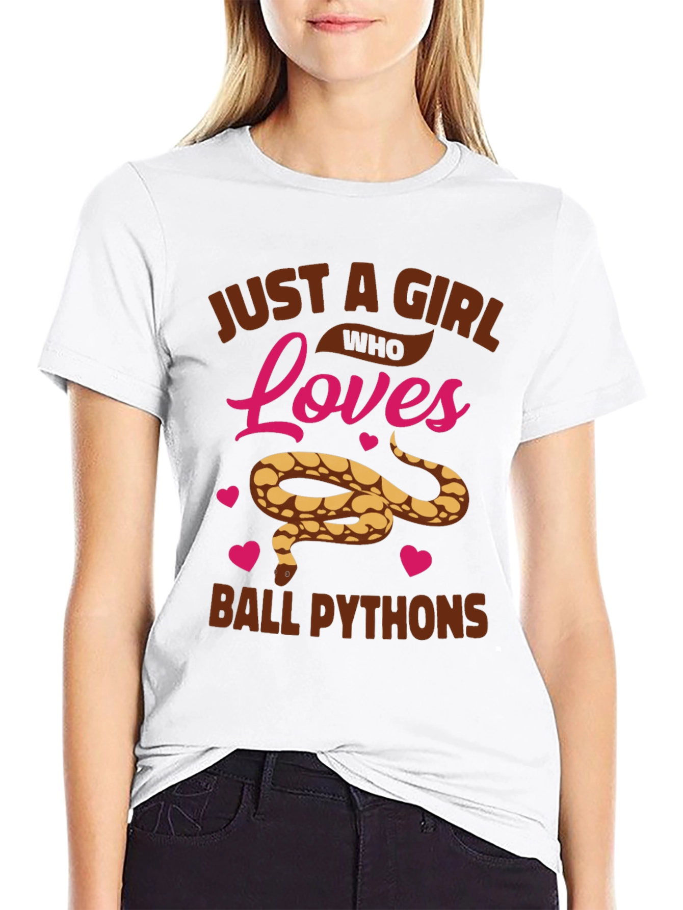Girl Loves Ball Pythons Graphic T-Shirt